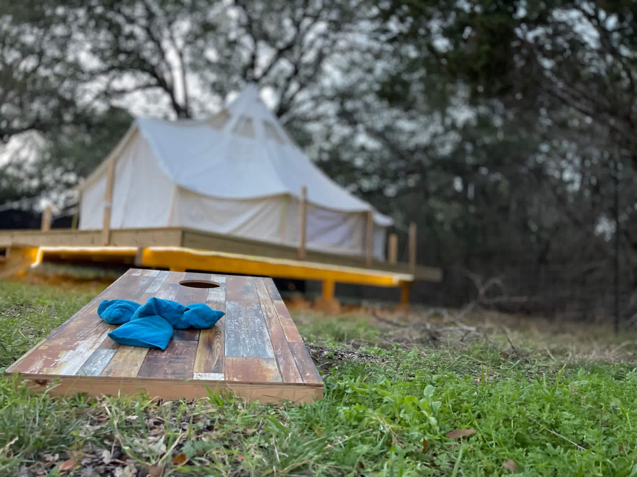 The property is perfect for lawn games. 