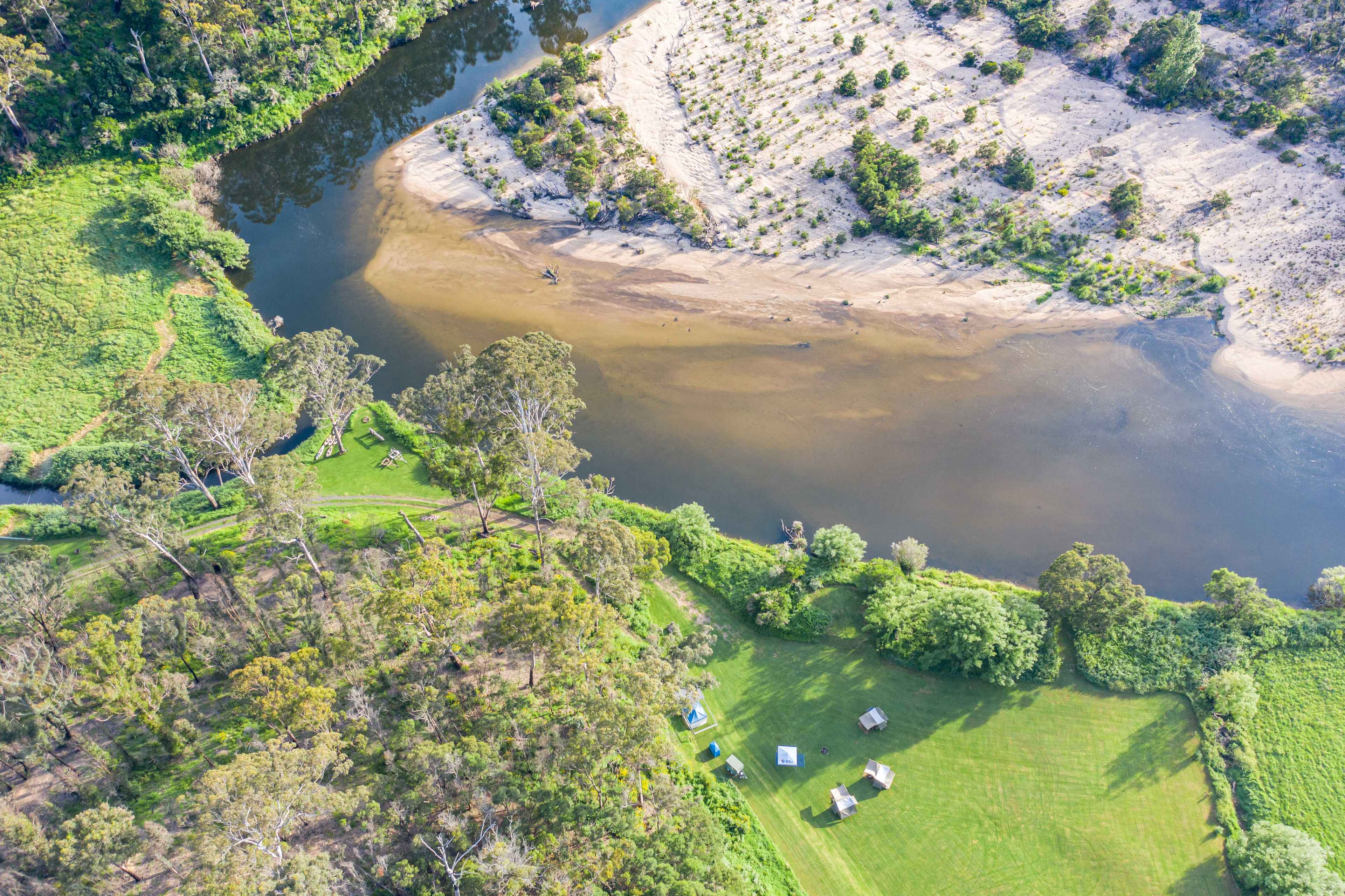 Our Main Site showing proximity of the river. 
