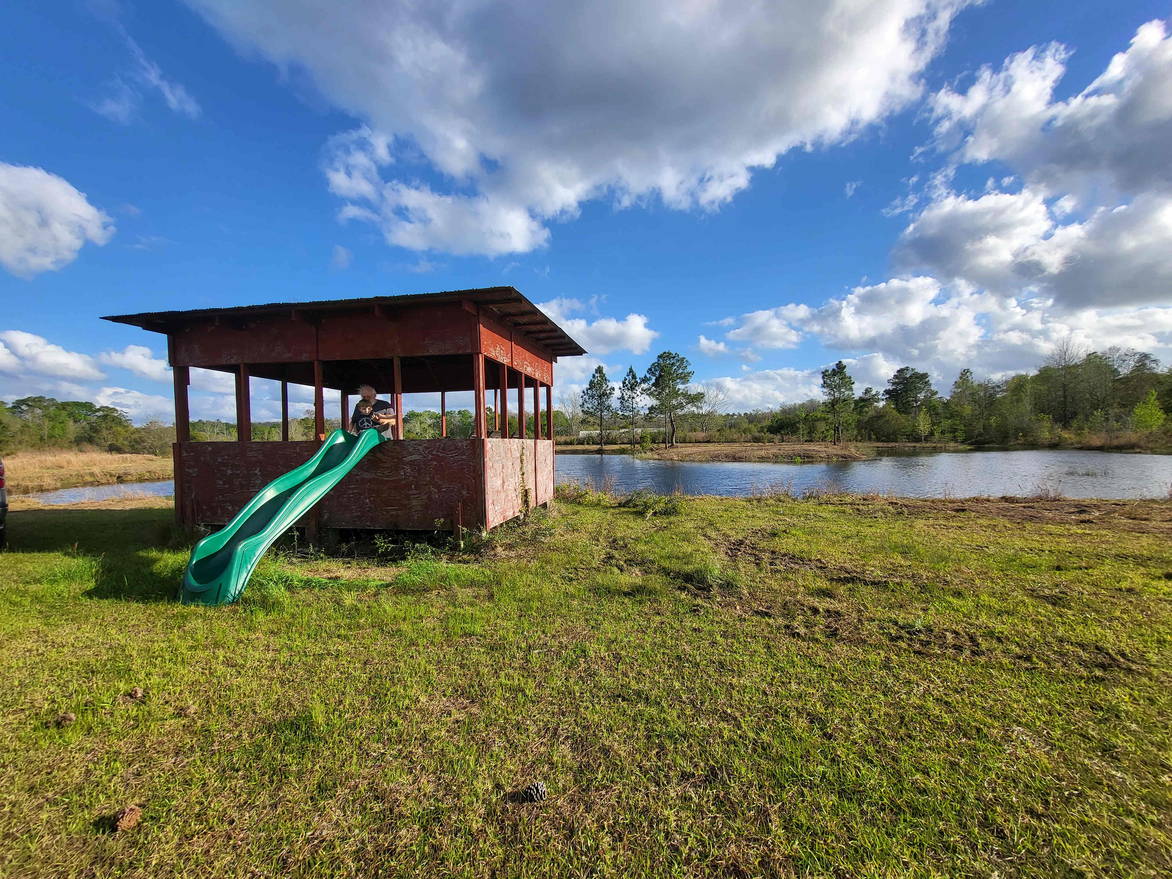 Fish house is a fun place to hang out during the day. Pitch your tent nearby. 