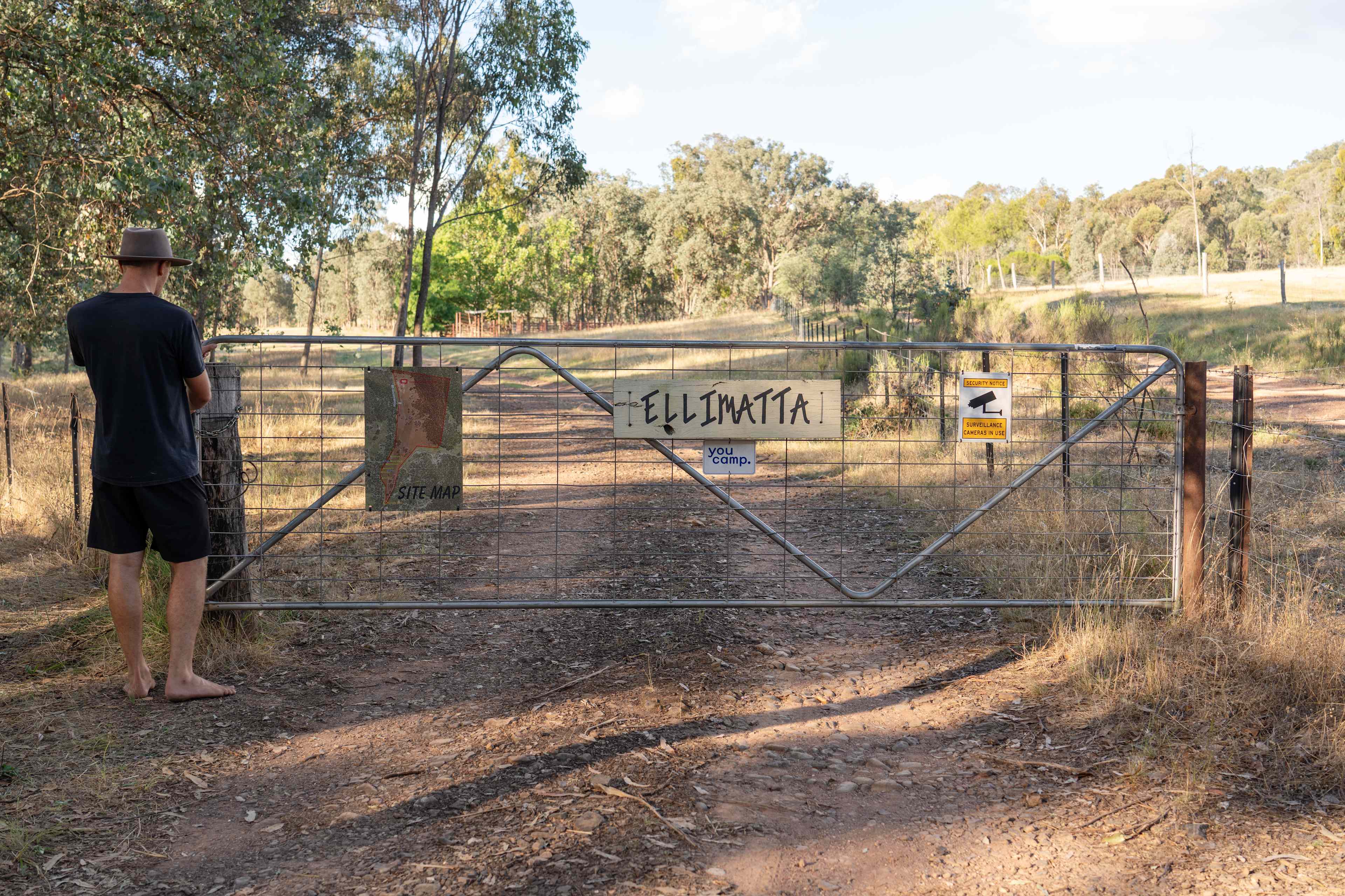 There was a handy site map provided on the entry gate showing site locations