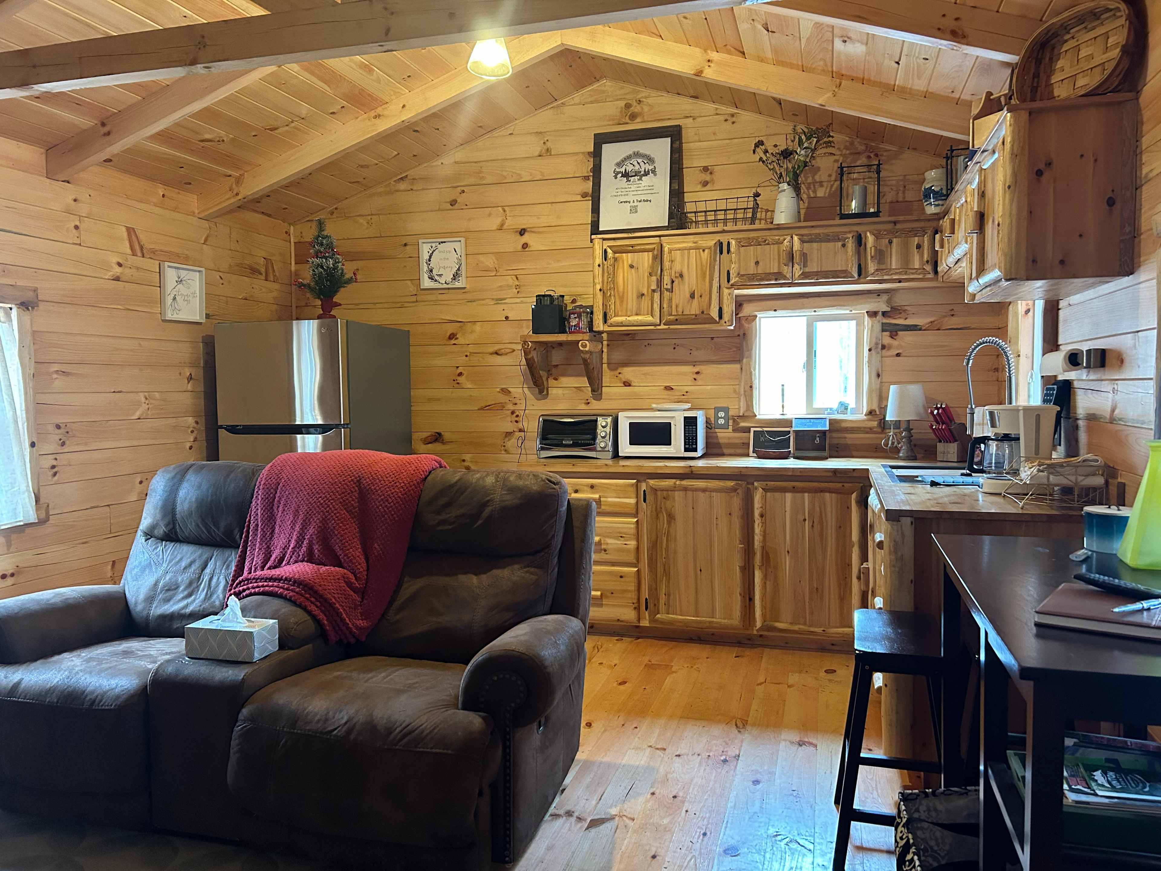 Cozy mountain log cabin