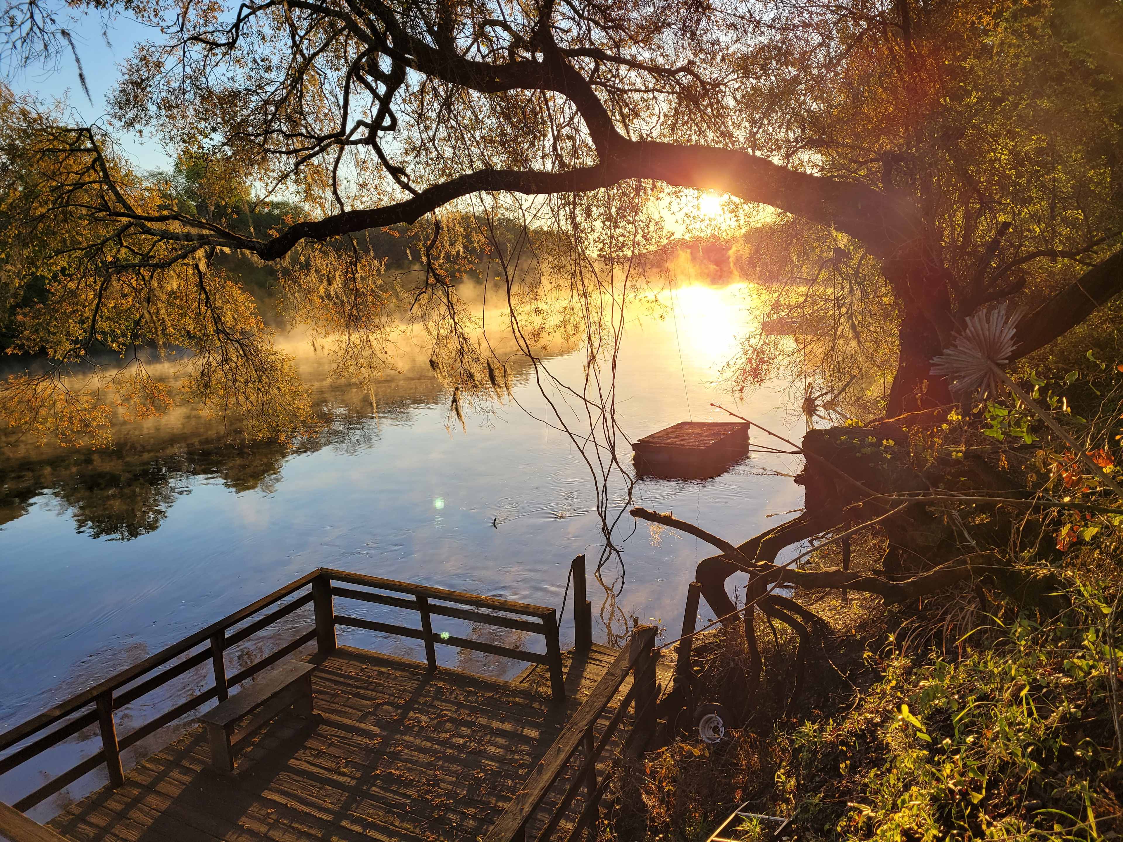 Beautiful sunrises from the private dock