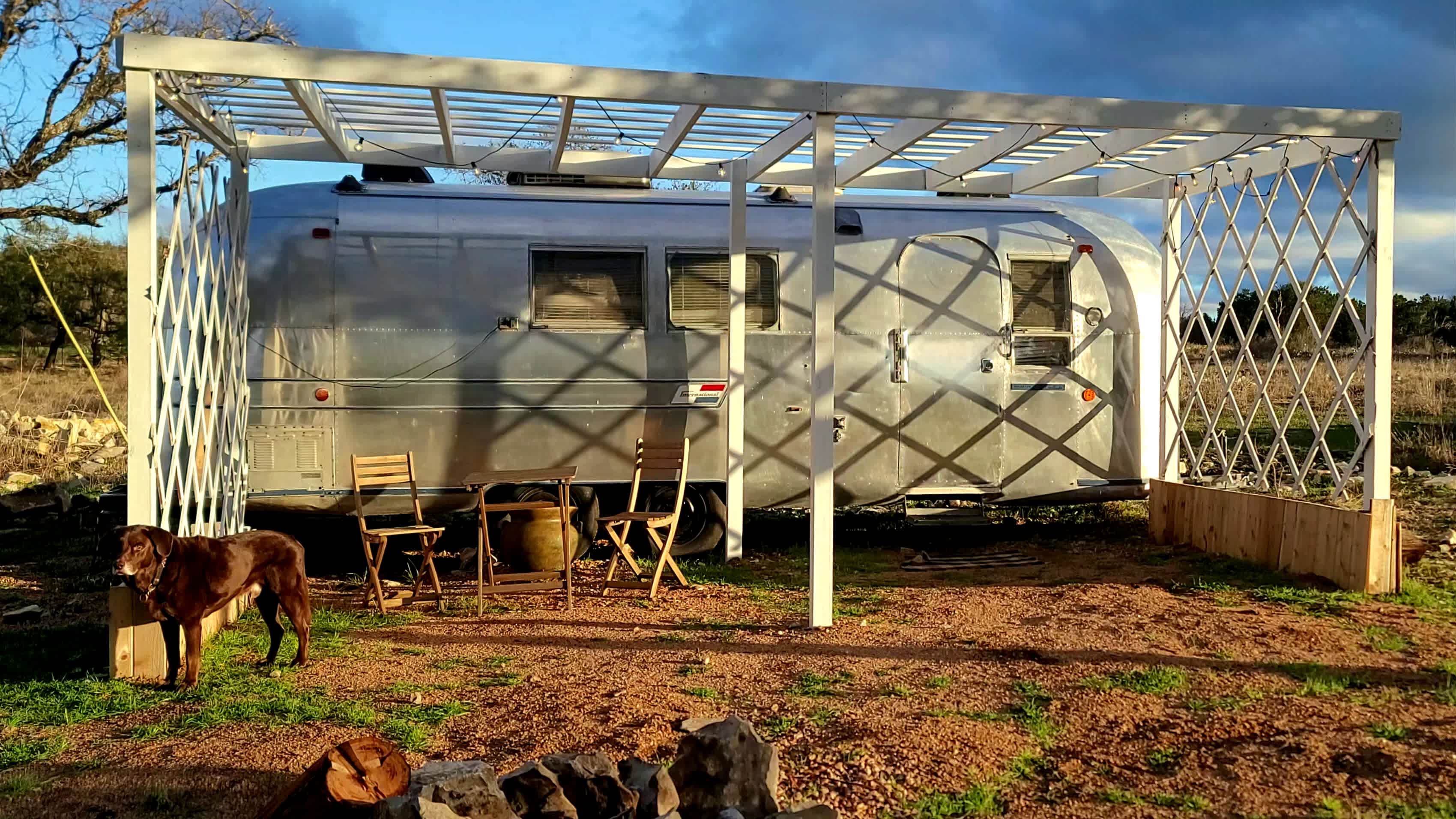 Vintage Airstream on Rocky Ranch