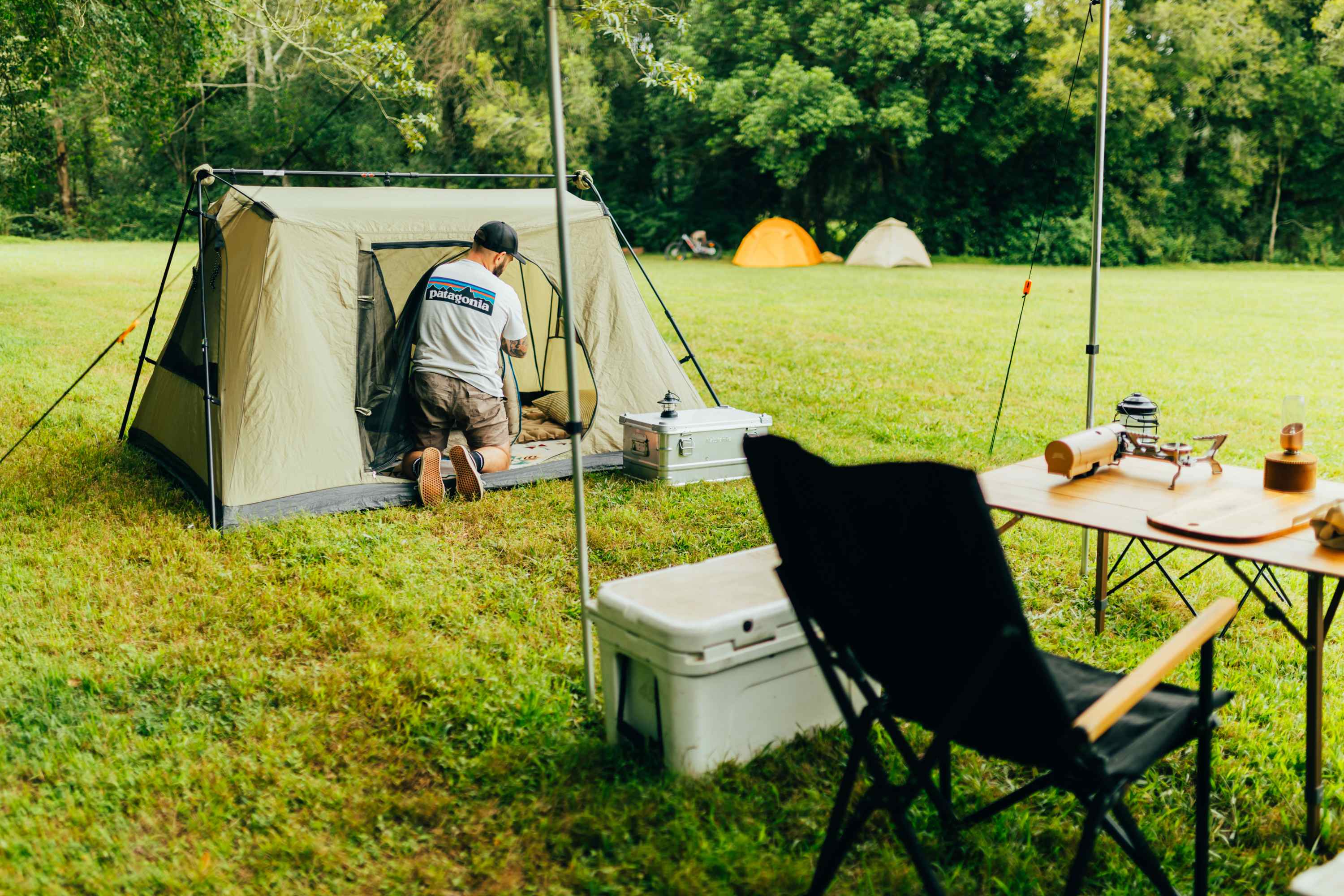 Setting up a camp