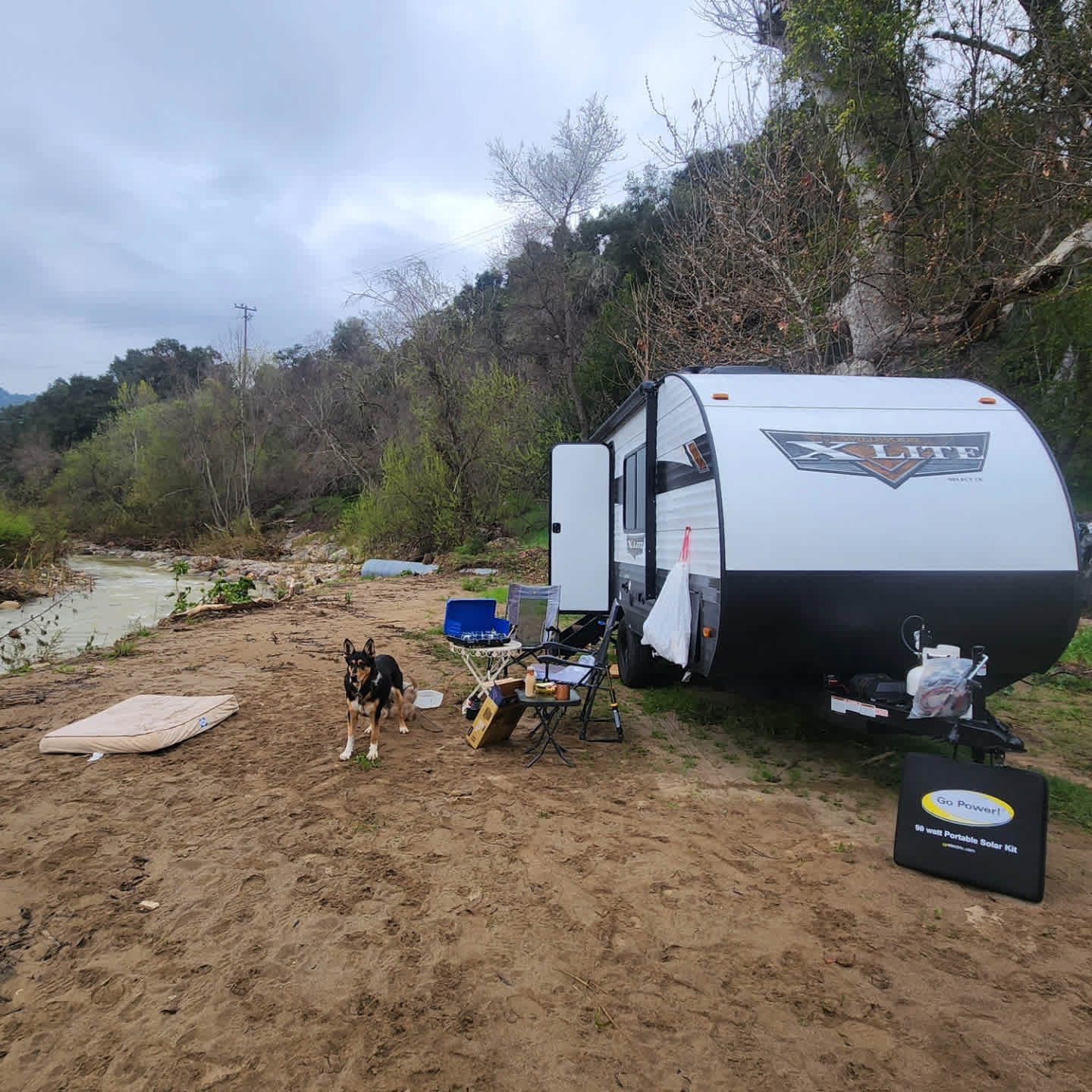 Great location right on the creek