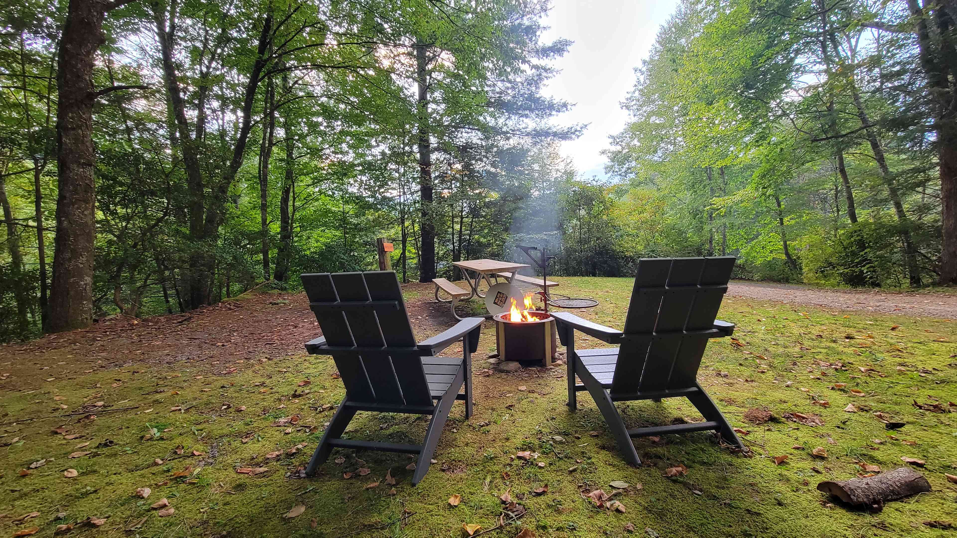 Private, primitive site
Budget friendly
Near the very clean bathhouse