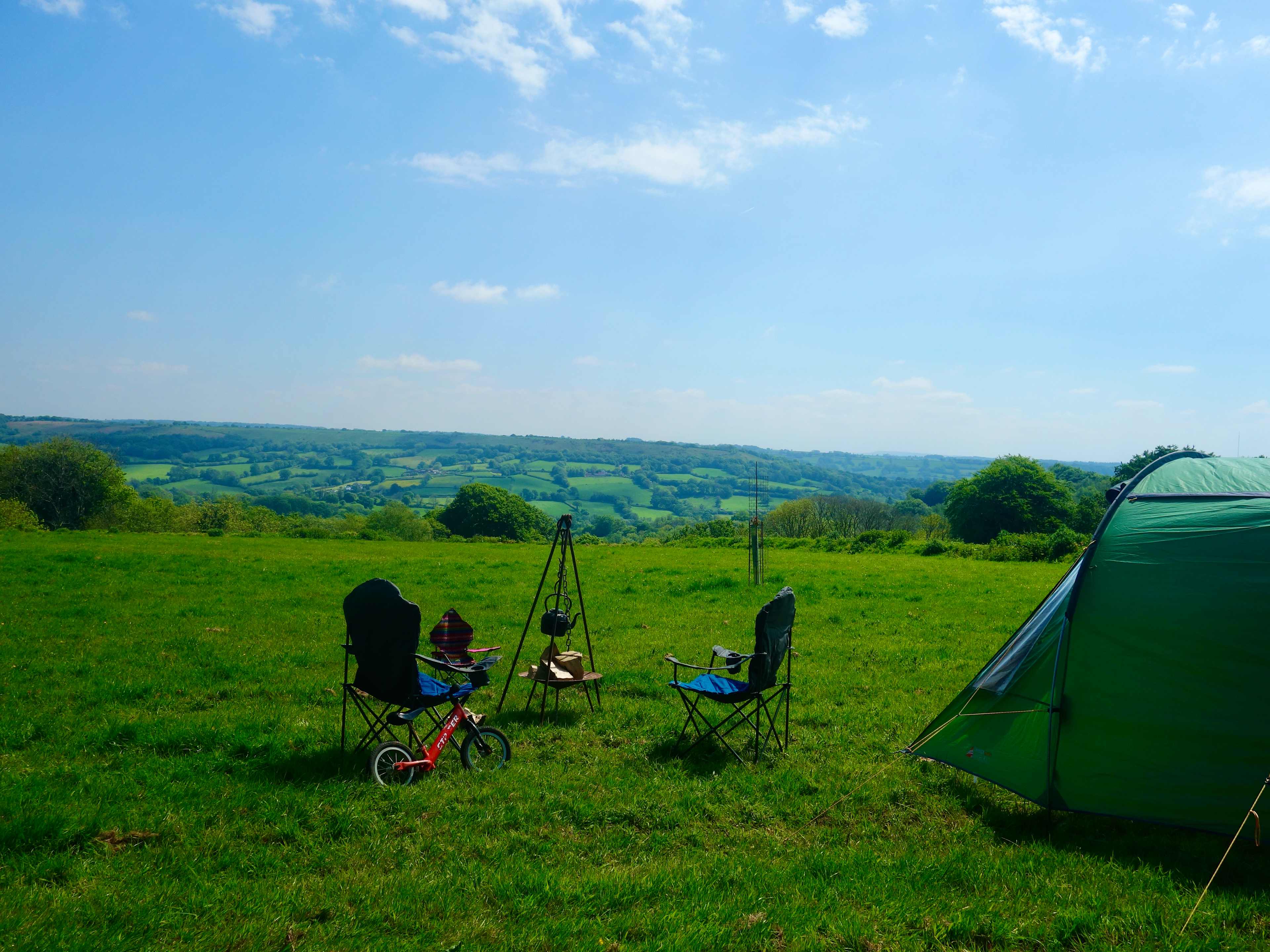 Farm camping in the Blackdown Hills