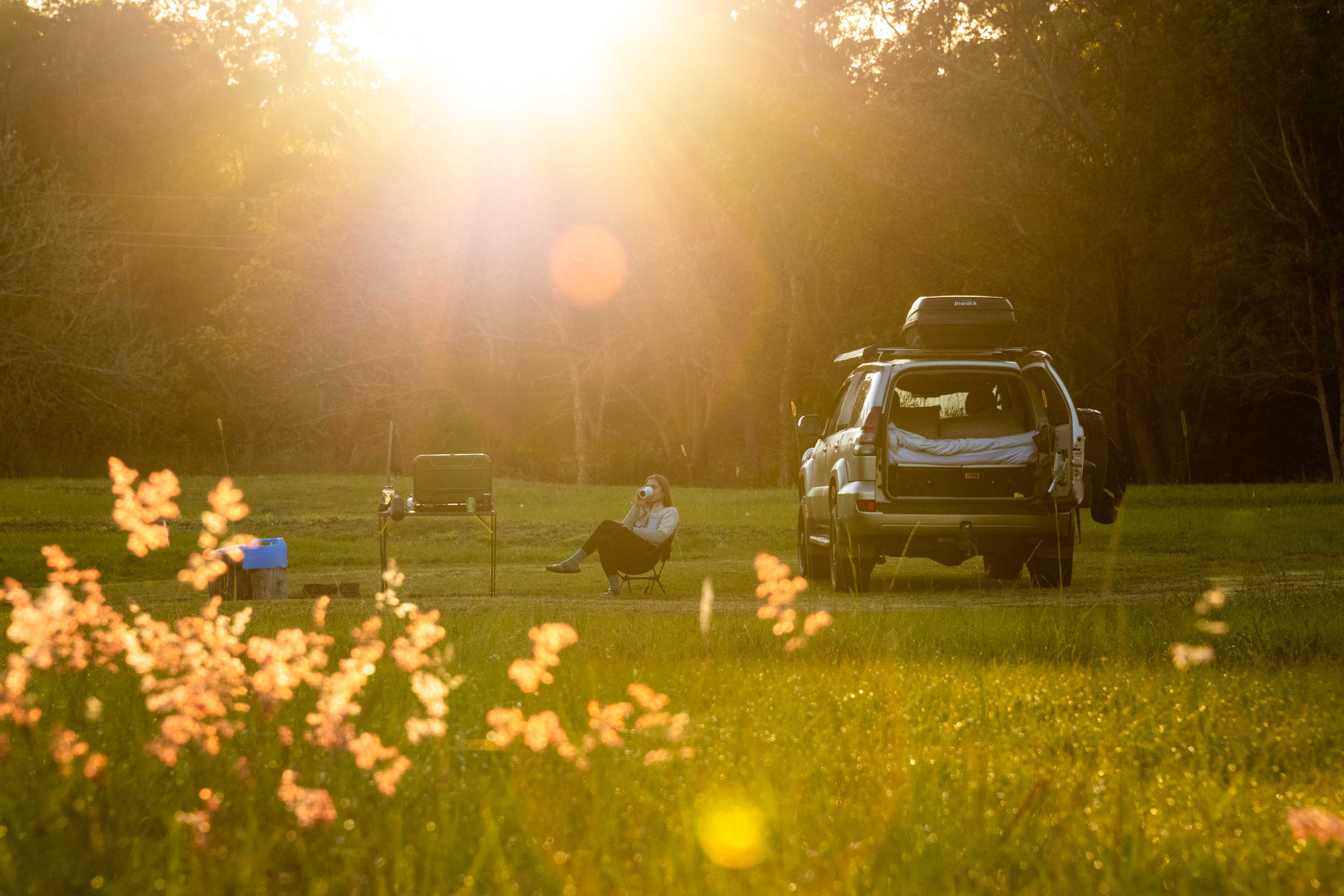 Sunset at the campsite