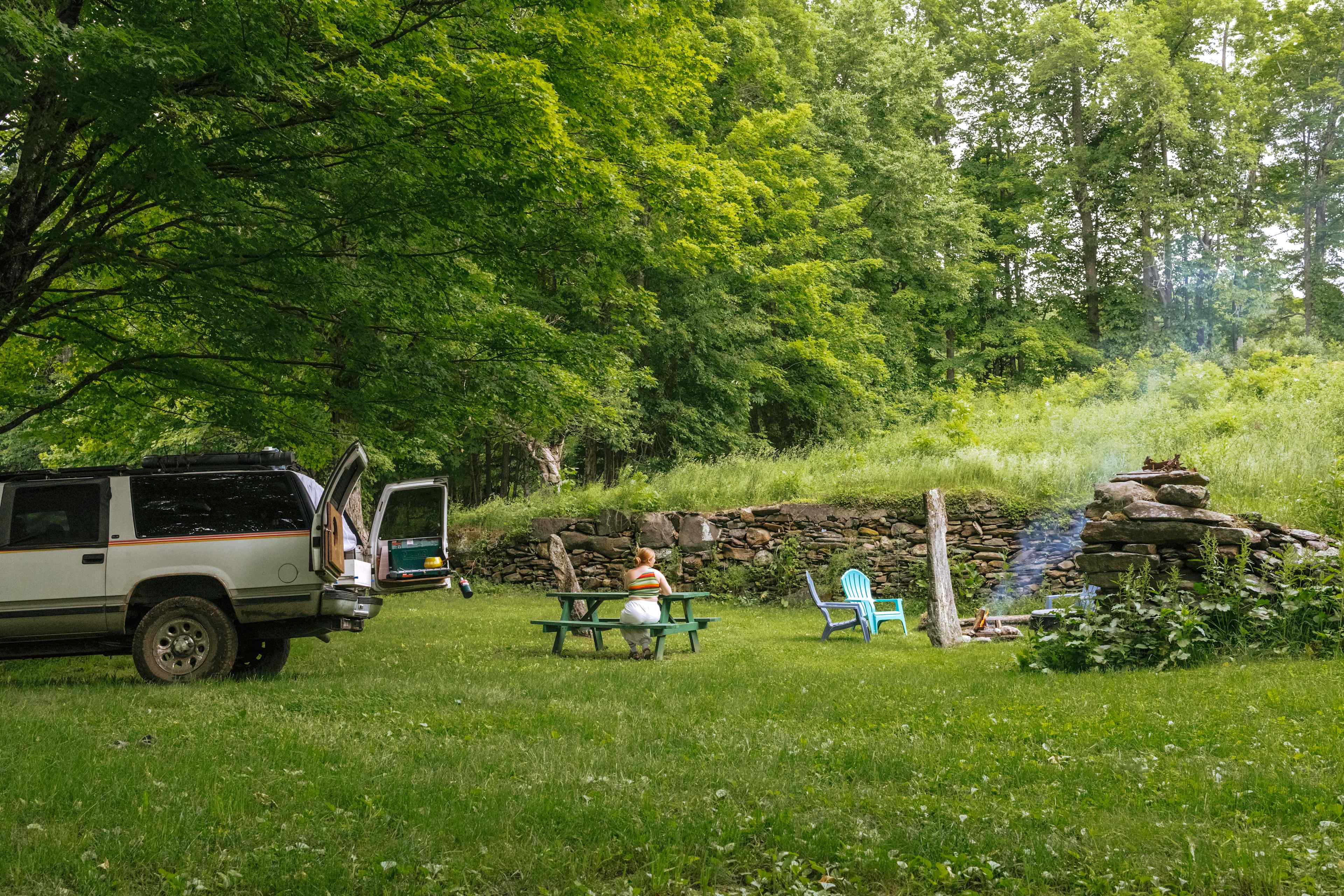 The site was great! It had shade, fire pit, picnic table, and an extension cord. 