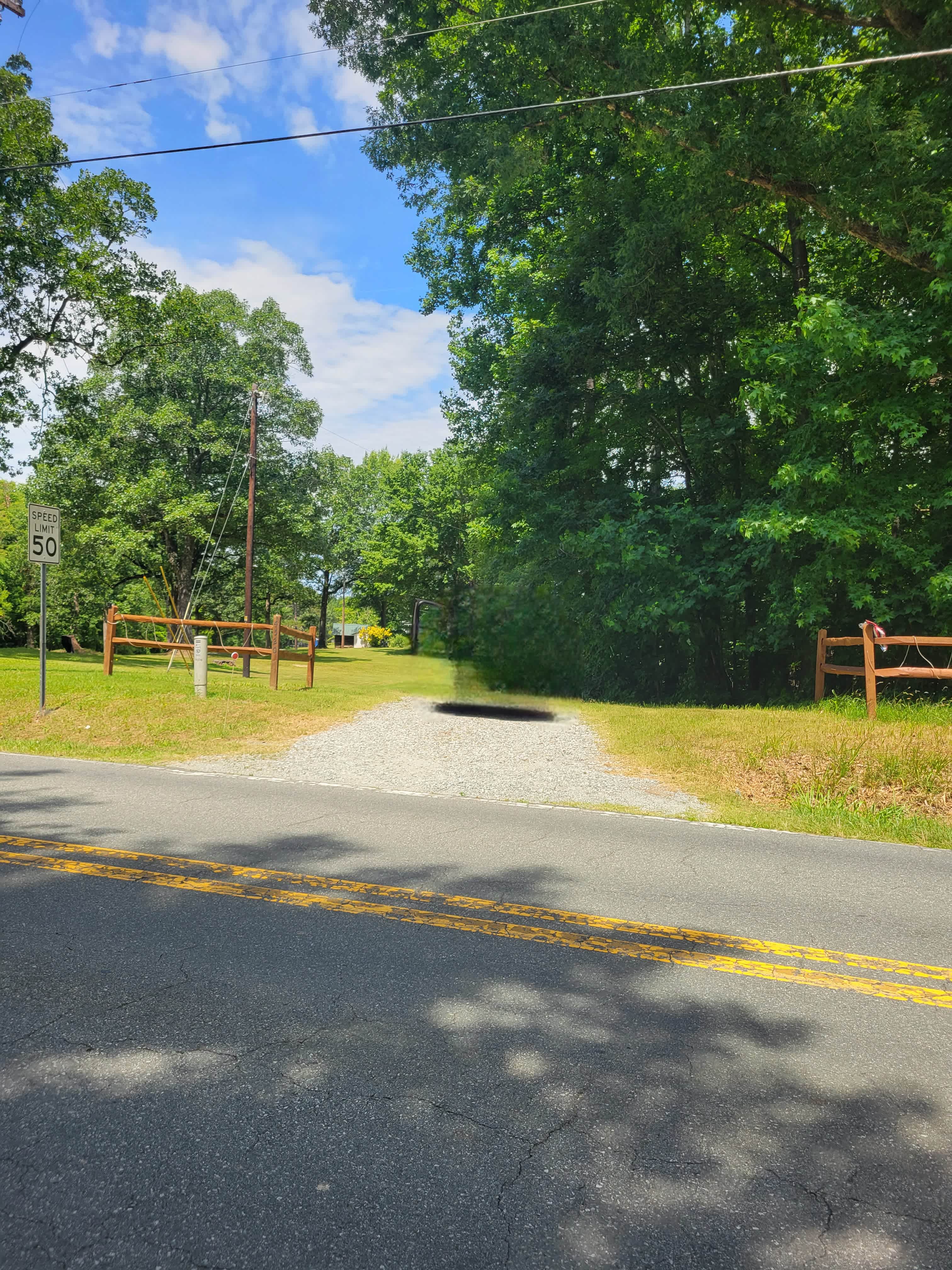 Driveway entrance to property and sites