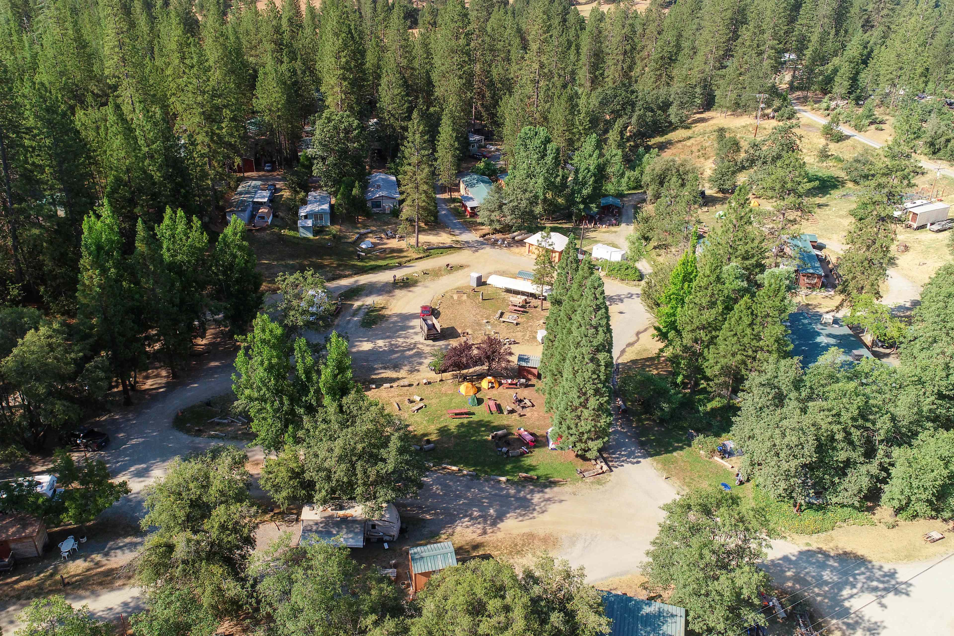 Aerial of Center Tent Area