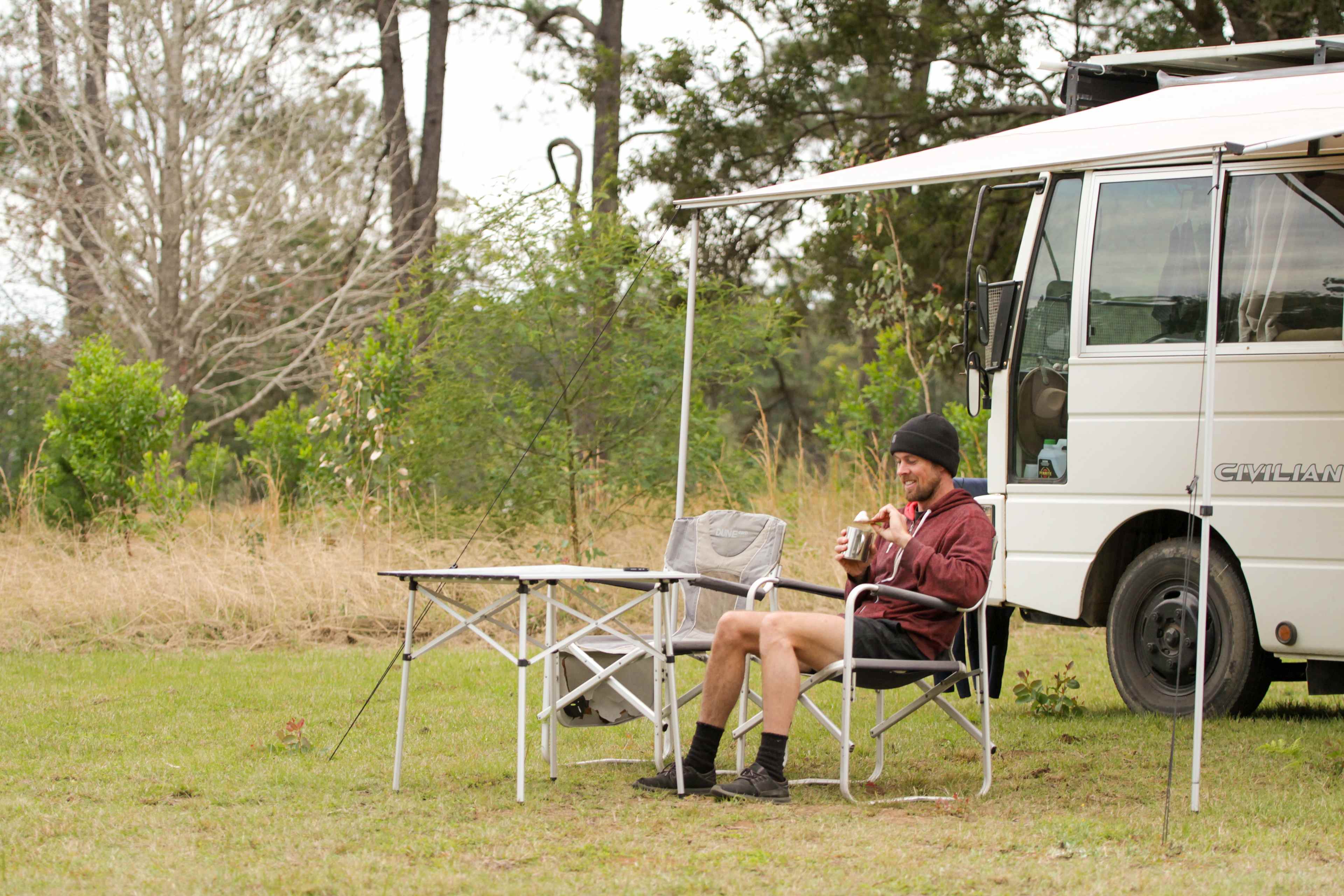 Set up at camp site 1