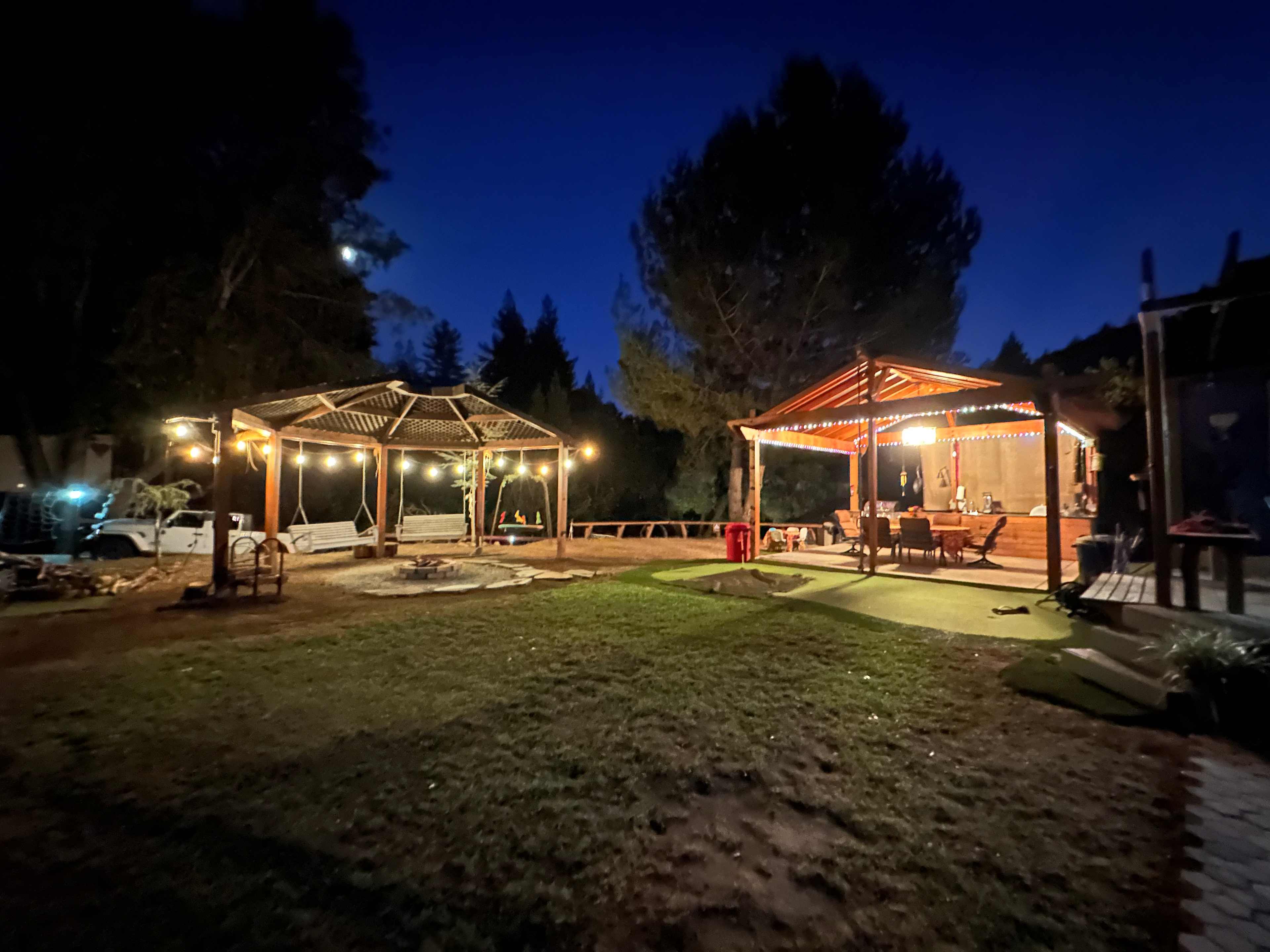 At night 