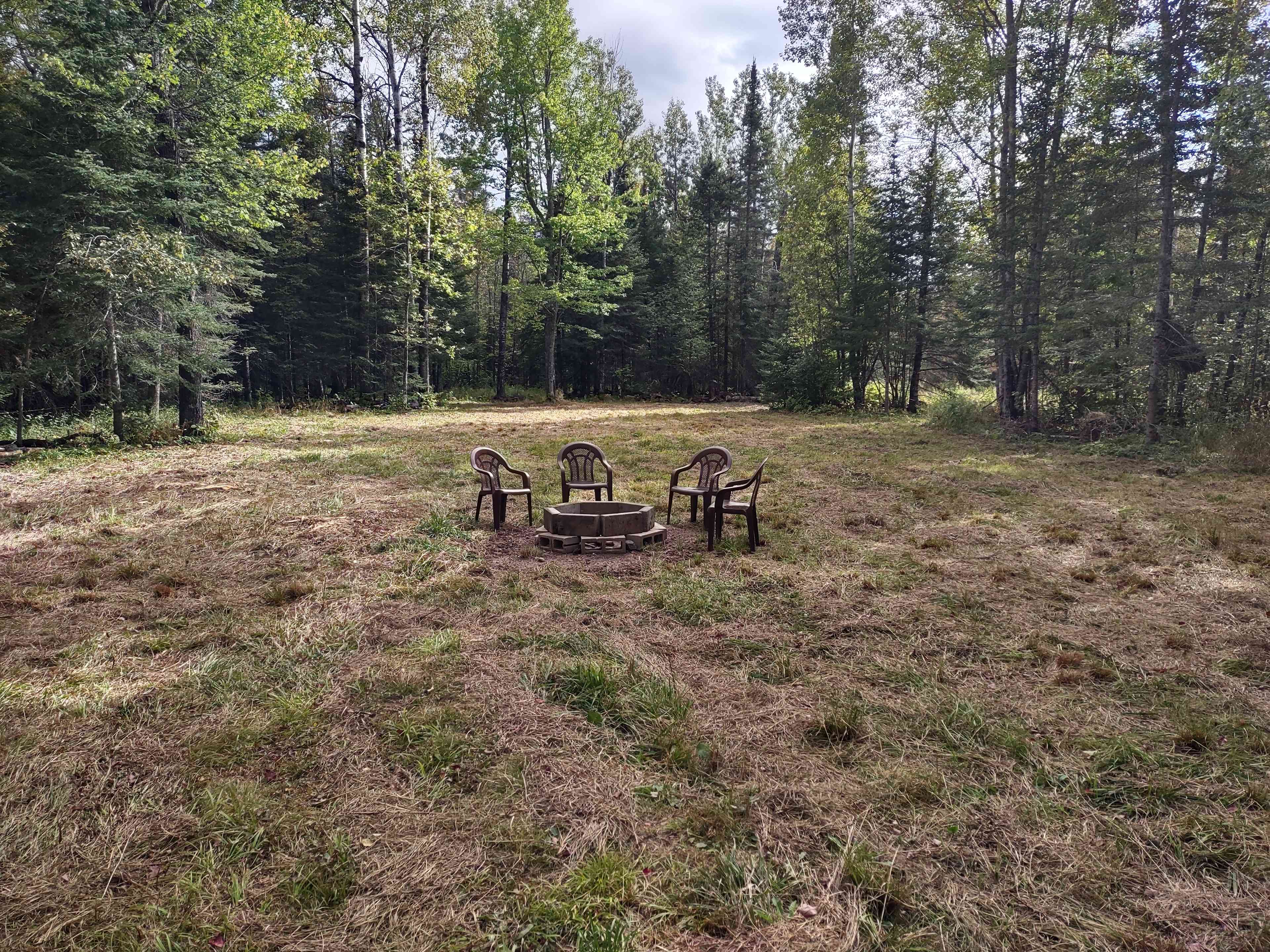 View from North trail looking South into campsite toward entrance