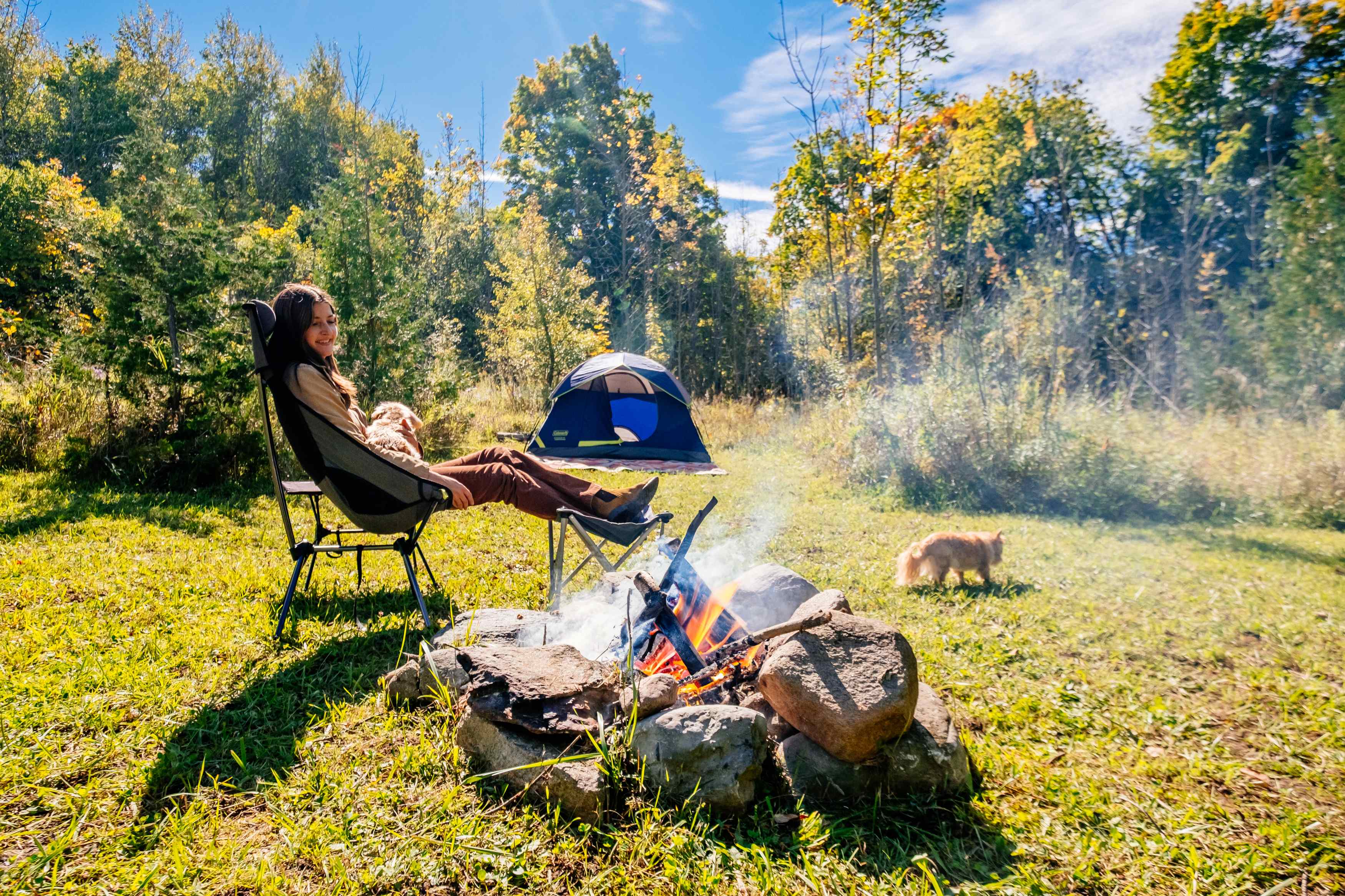 Morning campfire.