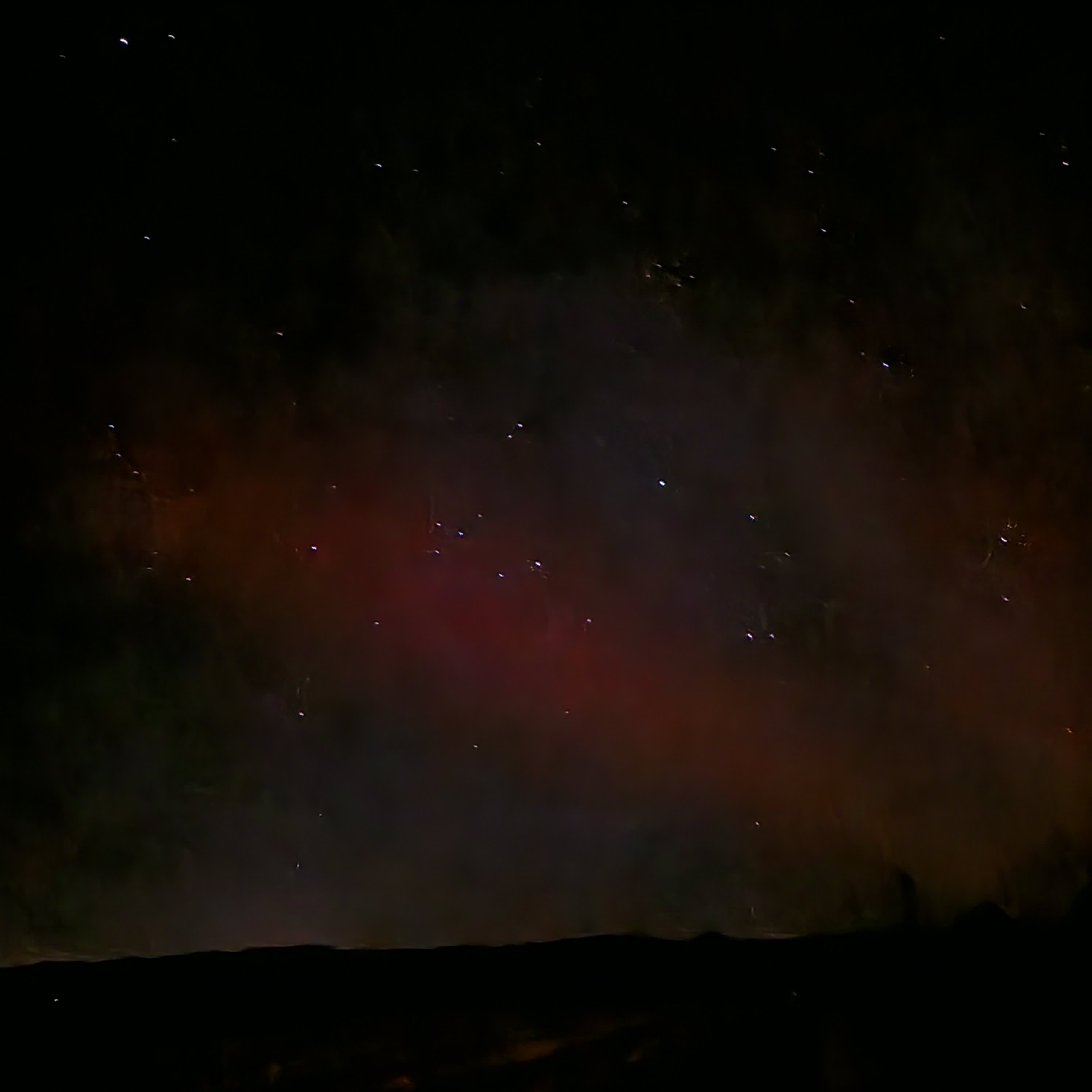 Northern lights and stars
