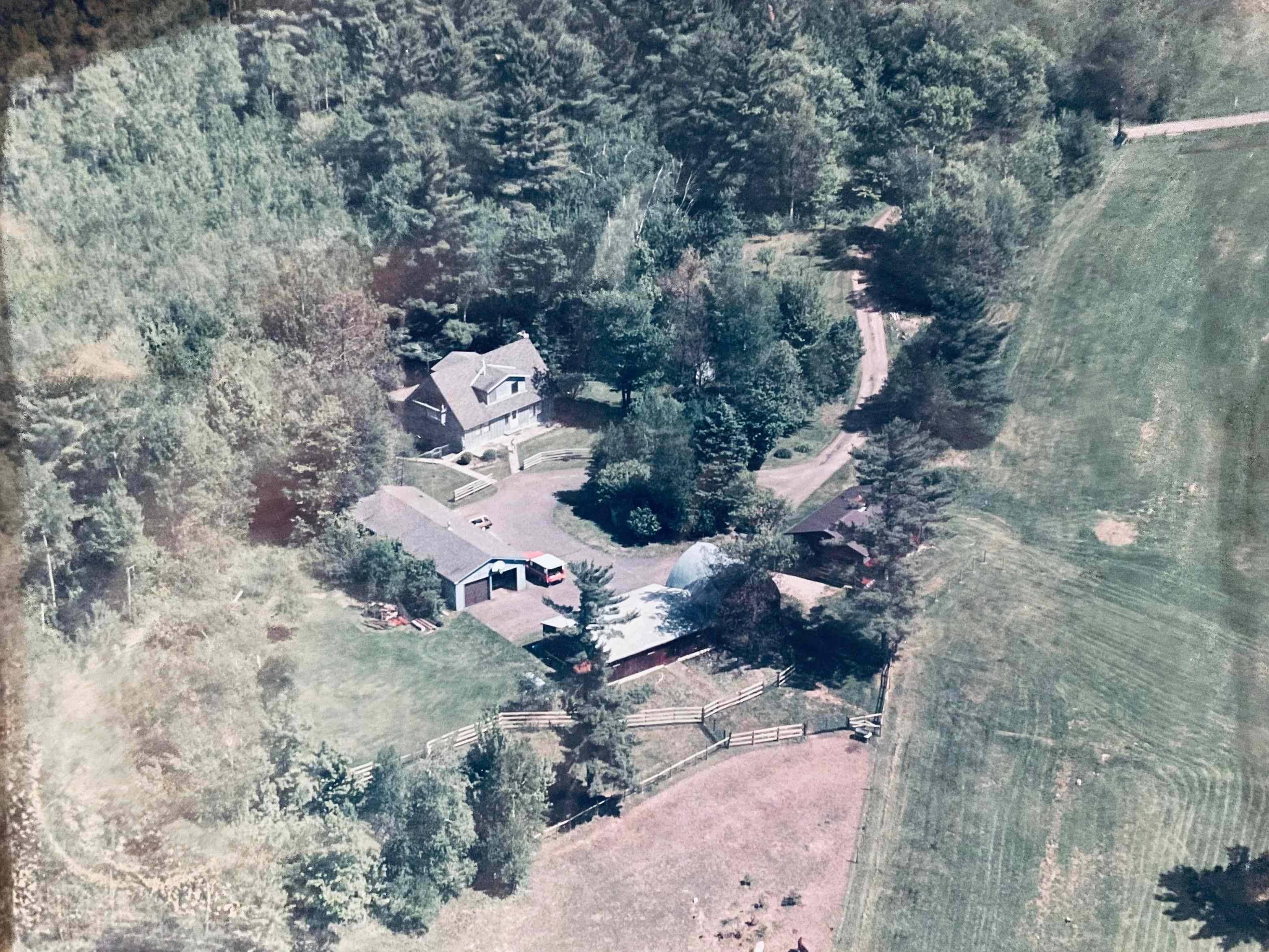 Old Aerial View Of The Farm
