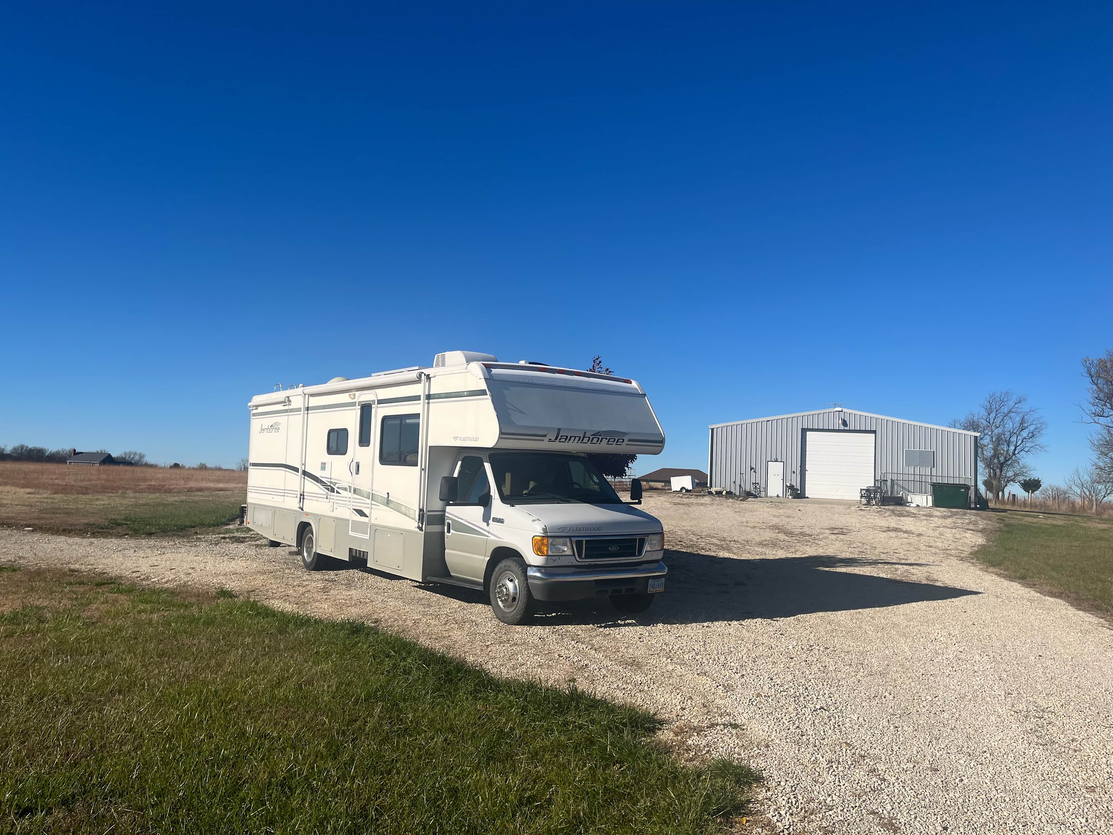 Our RV at Bare Ass Farms