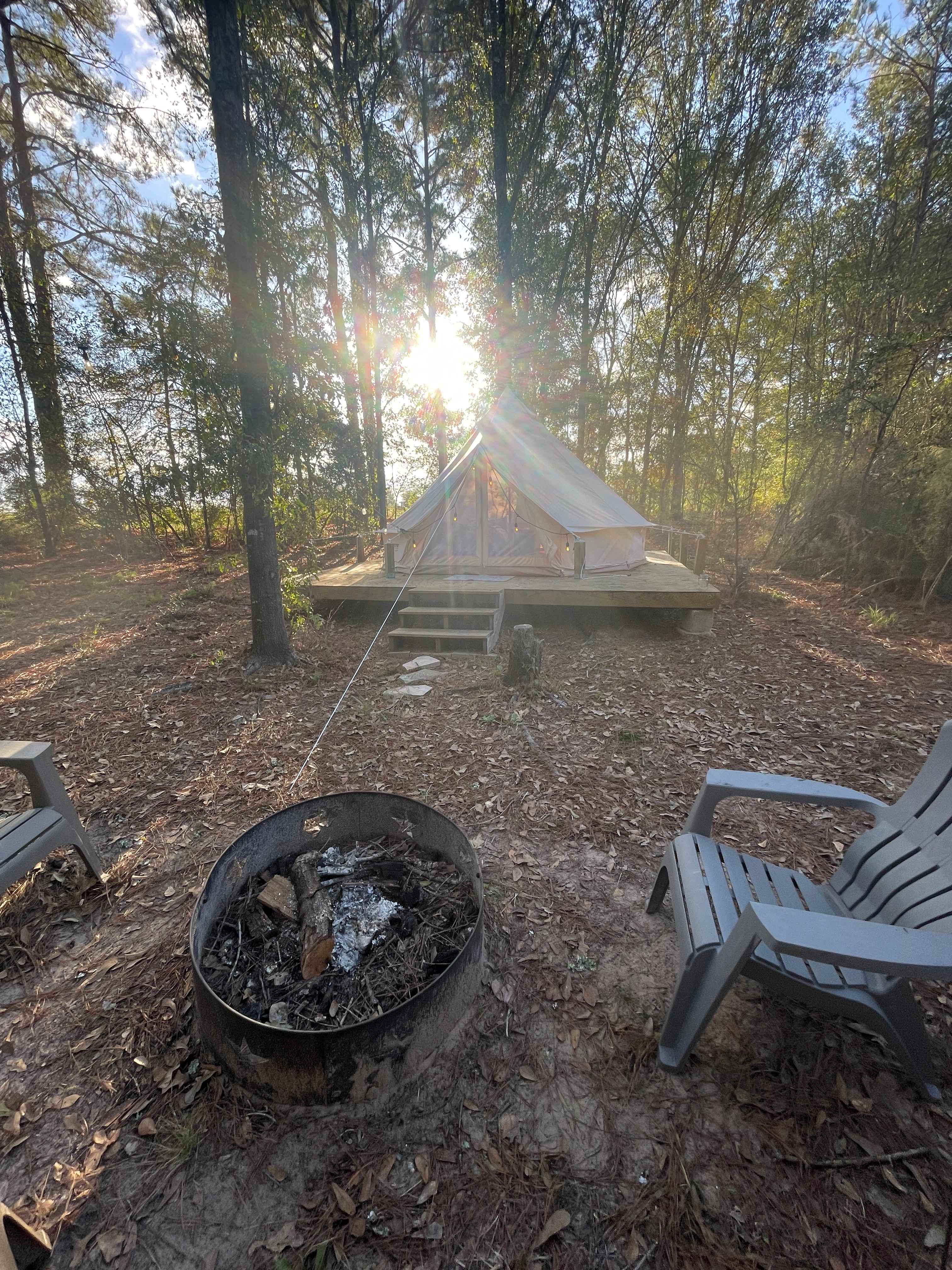 Welcoming the morning sun over the Zen Den