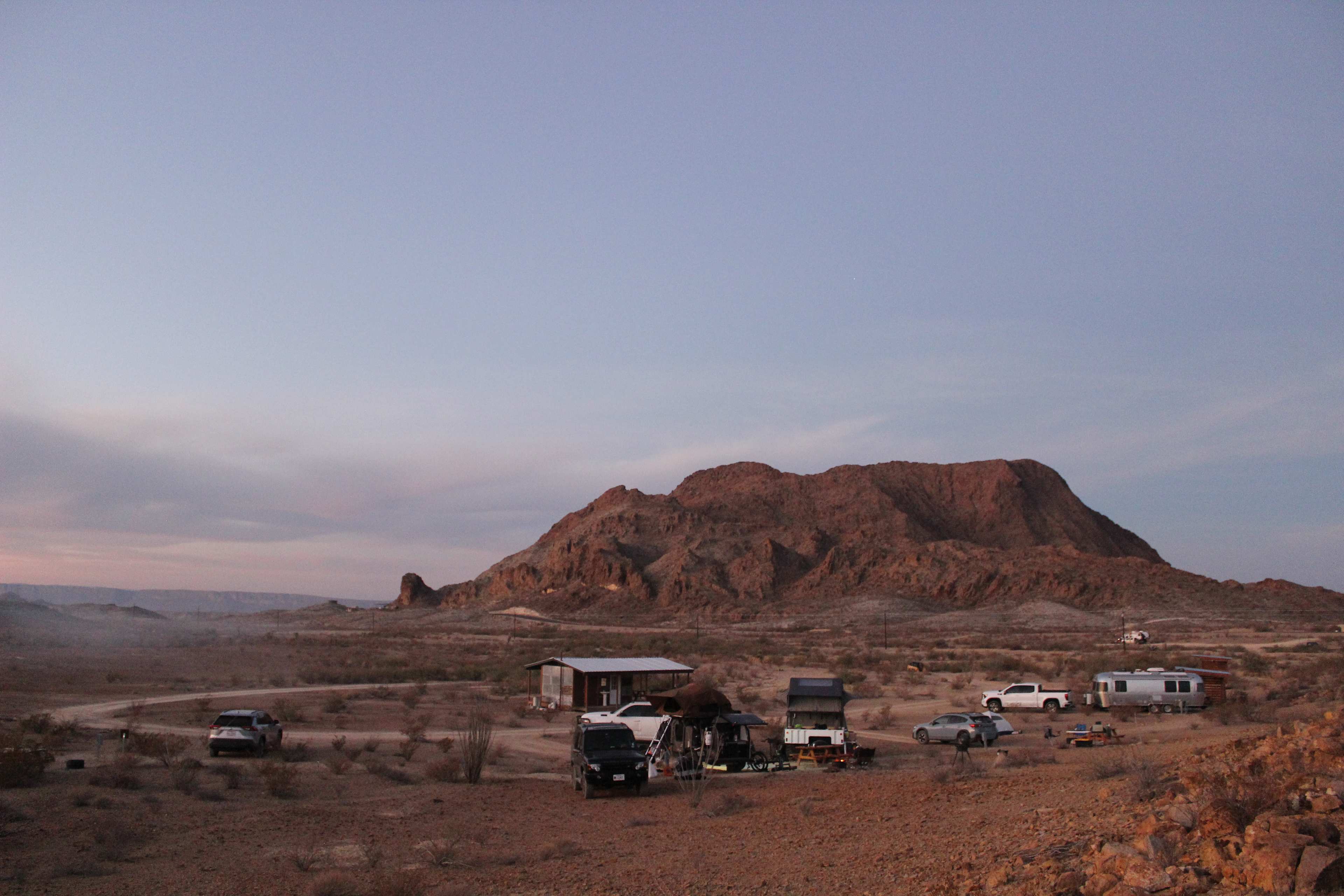 Picture of campsite (all available sites and shed with flush toilets and shower)