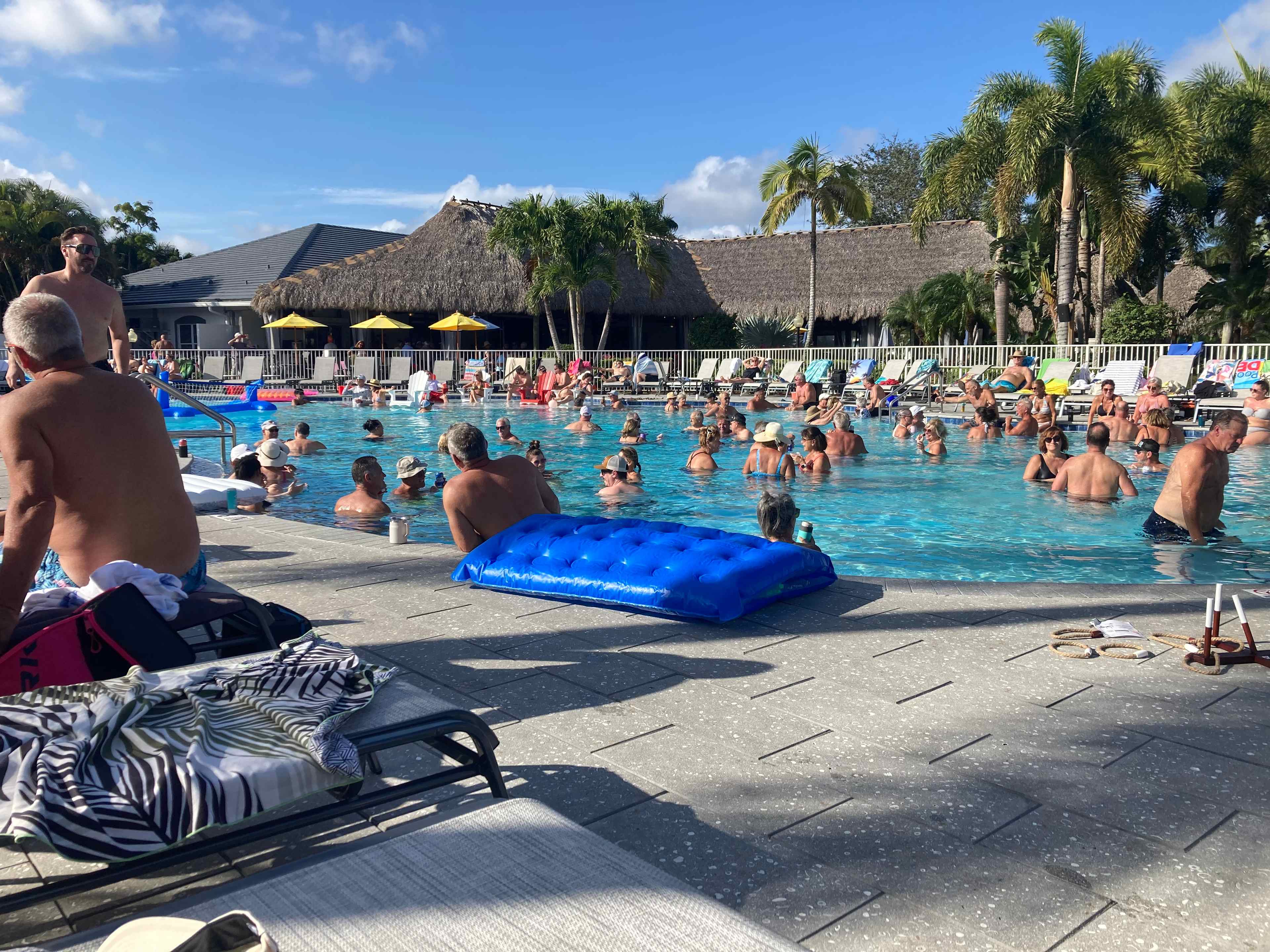Excellent pools - this was a day they were busy.  Most days were less populated at the pool.