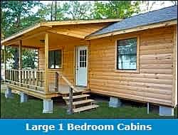 Large 1 BR Cabin #9 (Sleeps 4)
