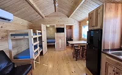 One Bedroom Log Camping Cabin #108 (sleeps 6)