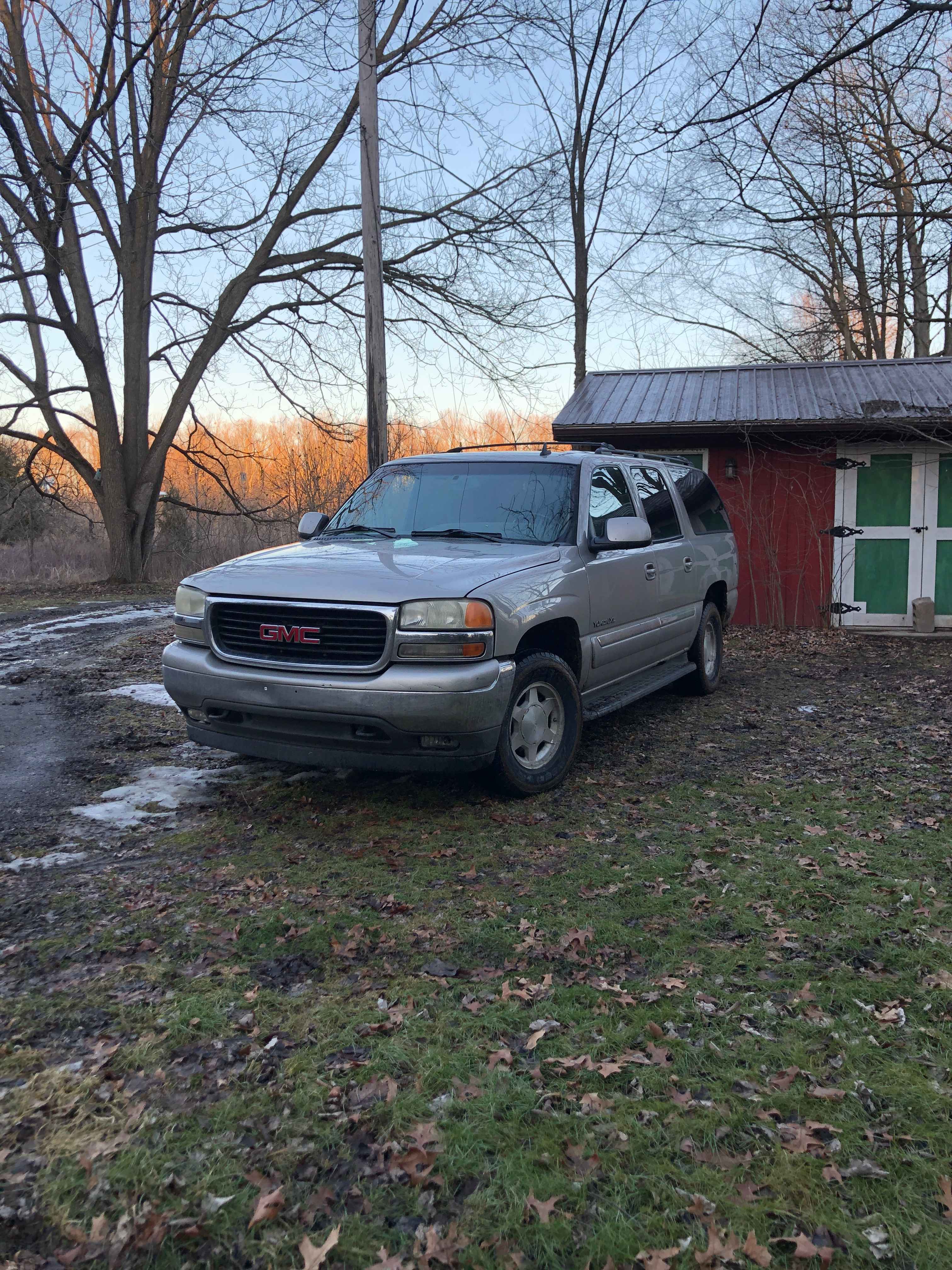 You can park by this outbuilding for the night.