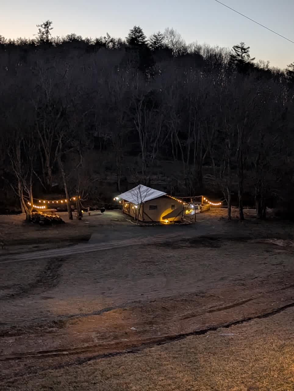 Firefly  tent on the creek bank