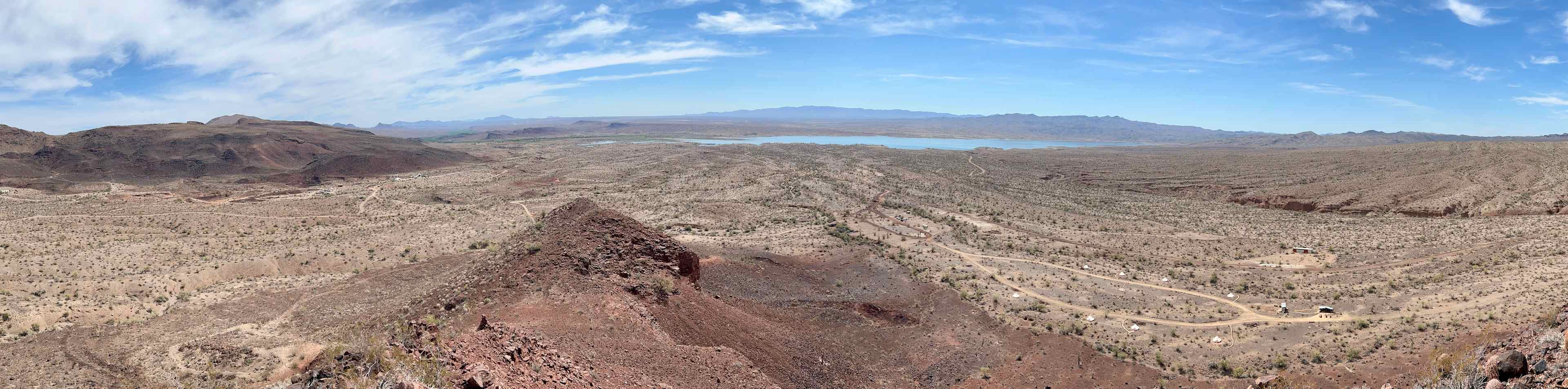 Pano of the area from the mountaintop cross.  View is worth the hike!