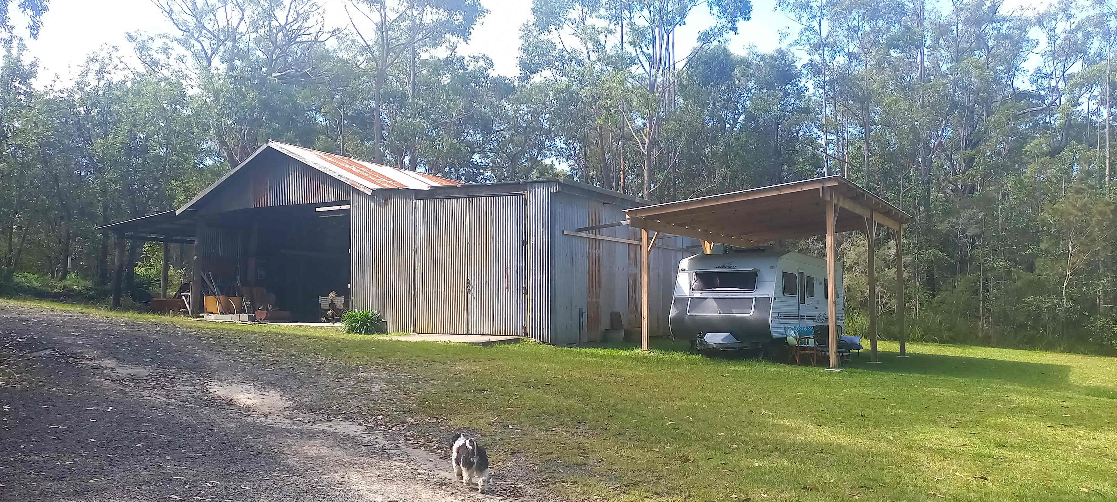 Communal space & on site van.