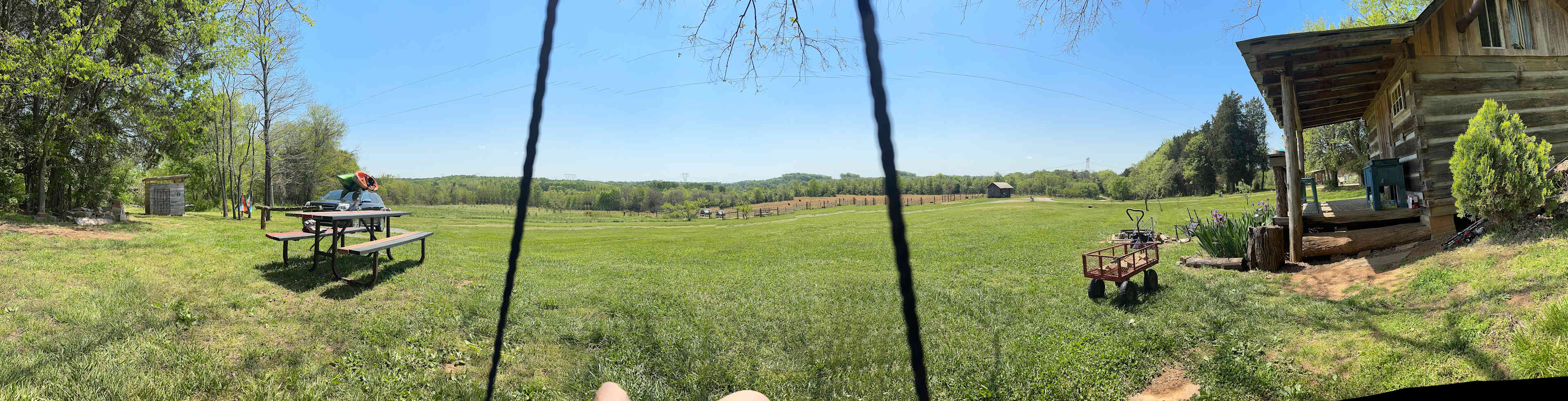 Panoramic view of cabin area 
