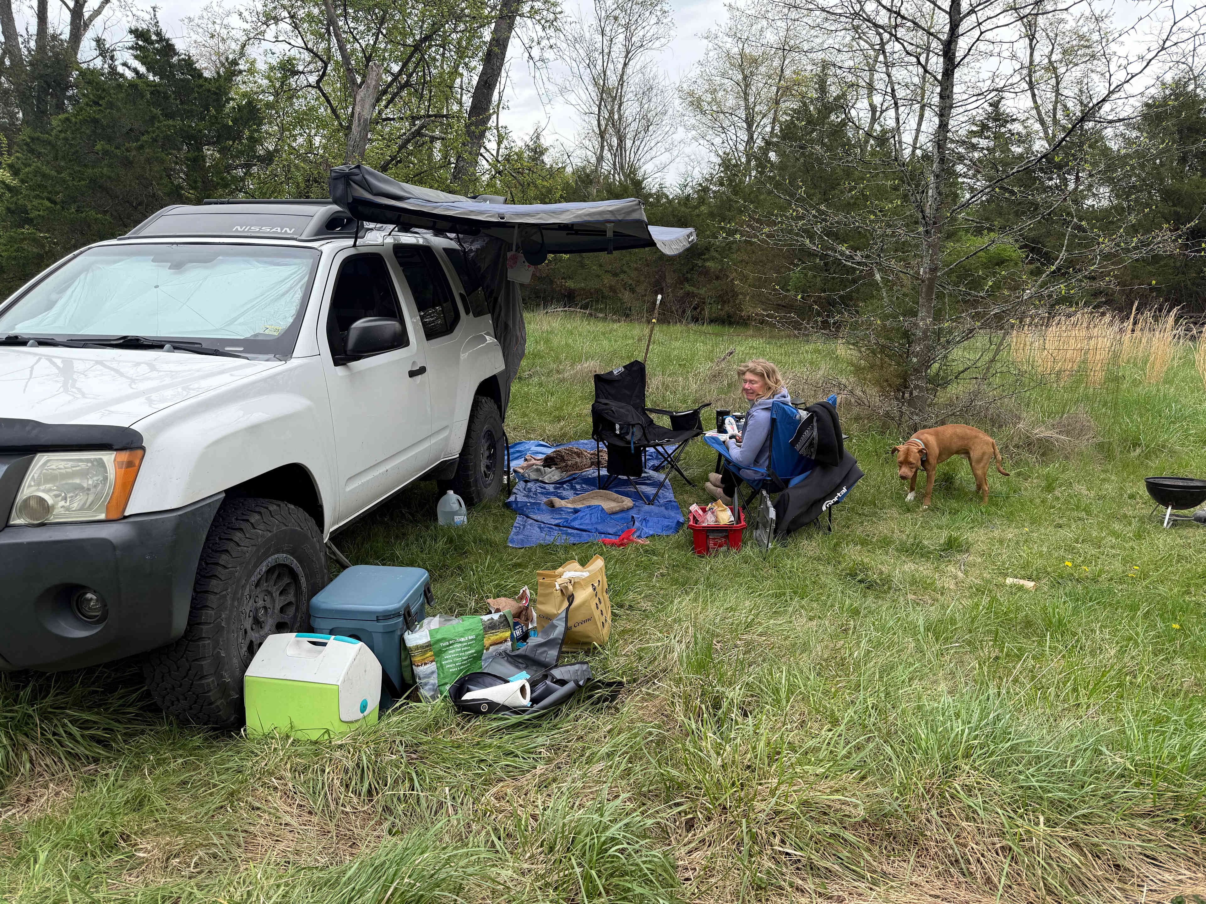 Camping with my Easter Bunny
