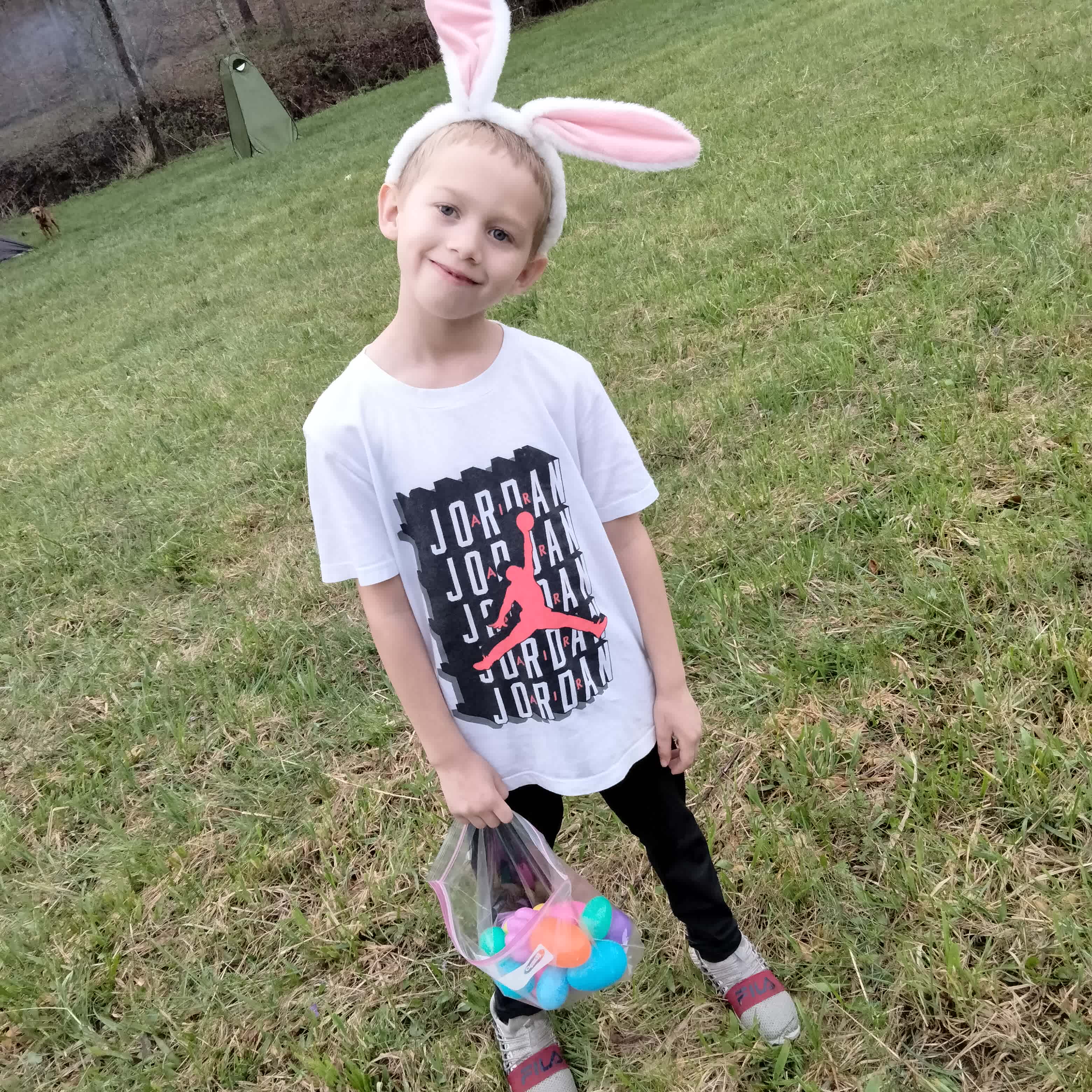 Huge open field so we had an Easter egg hunt 