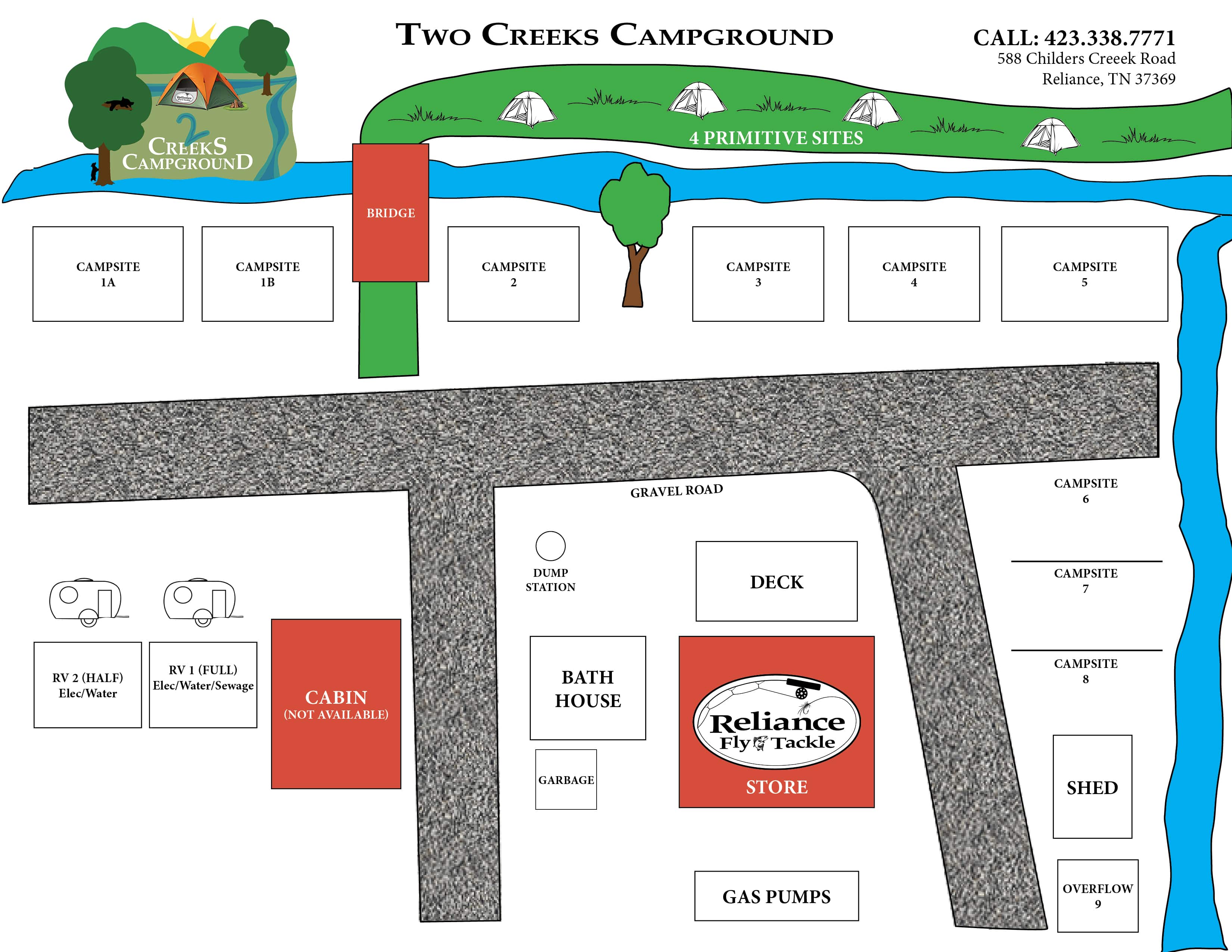 2 Creeks Campground @ Reliance