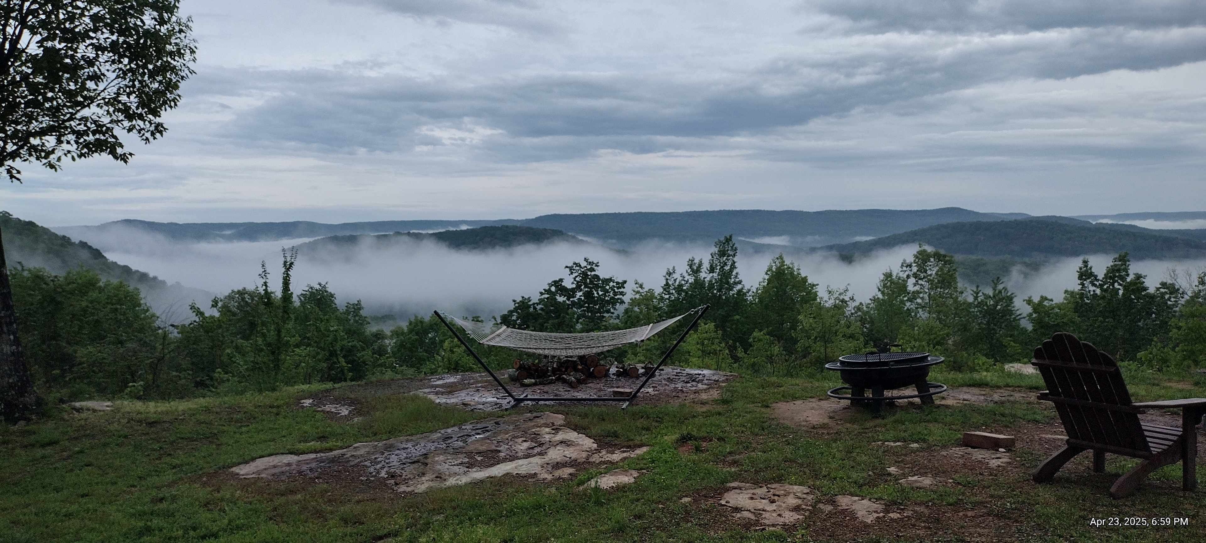A break in the rain.