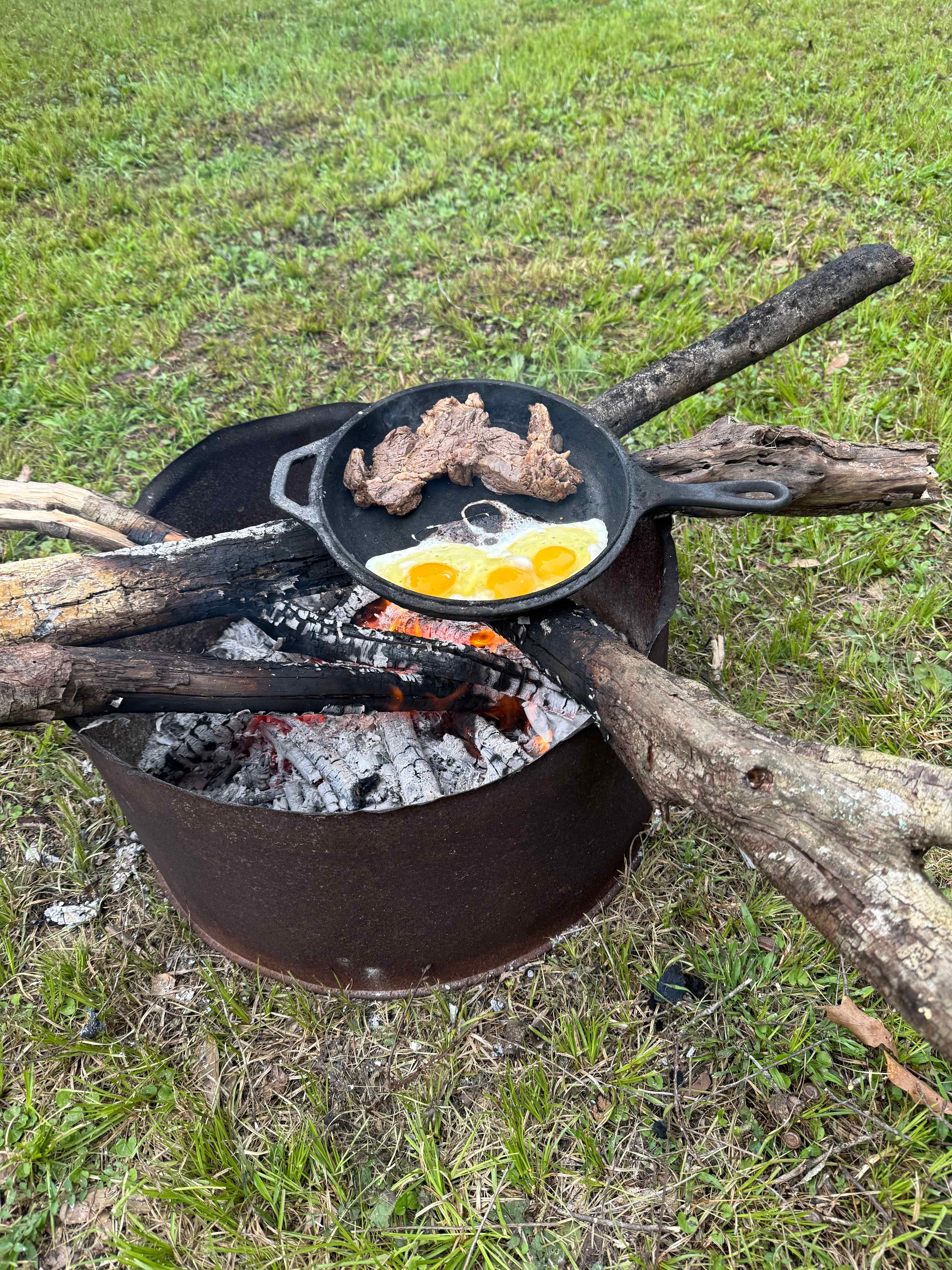 Fire pits provided by hostess