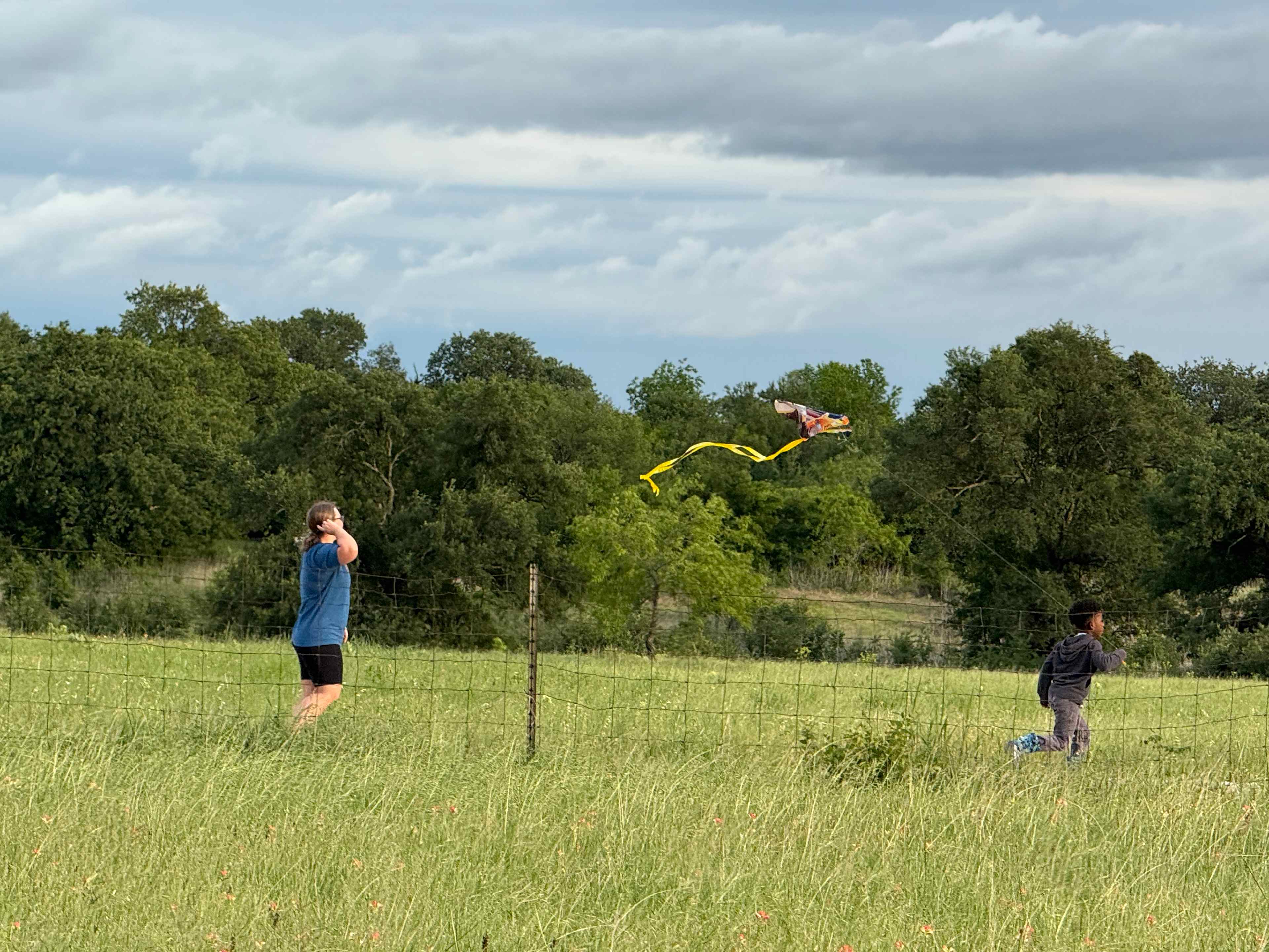 Kids loved flying their kites!