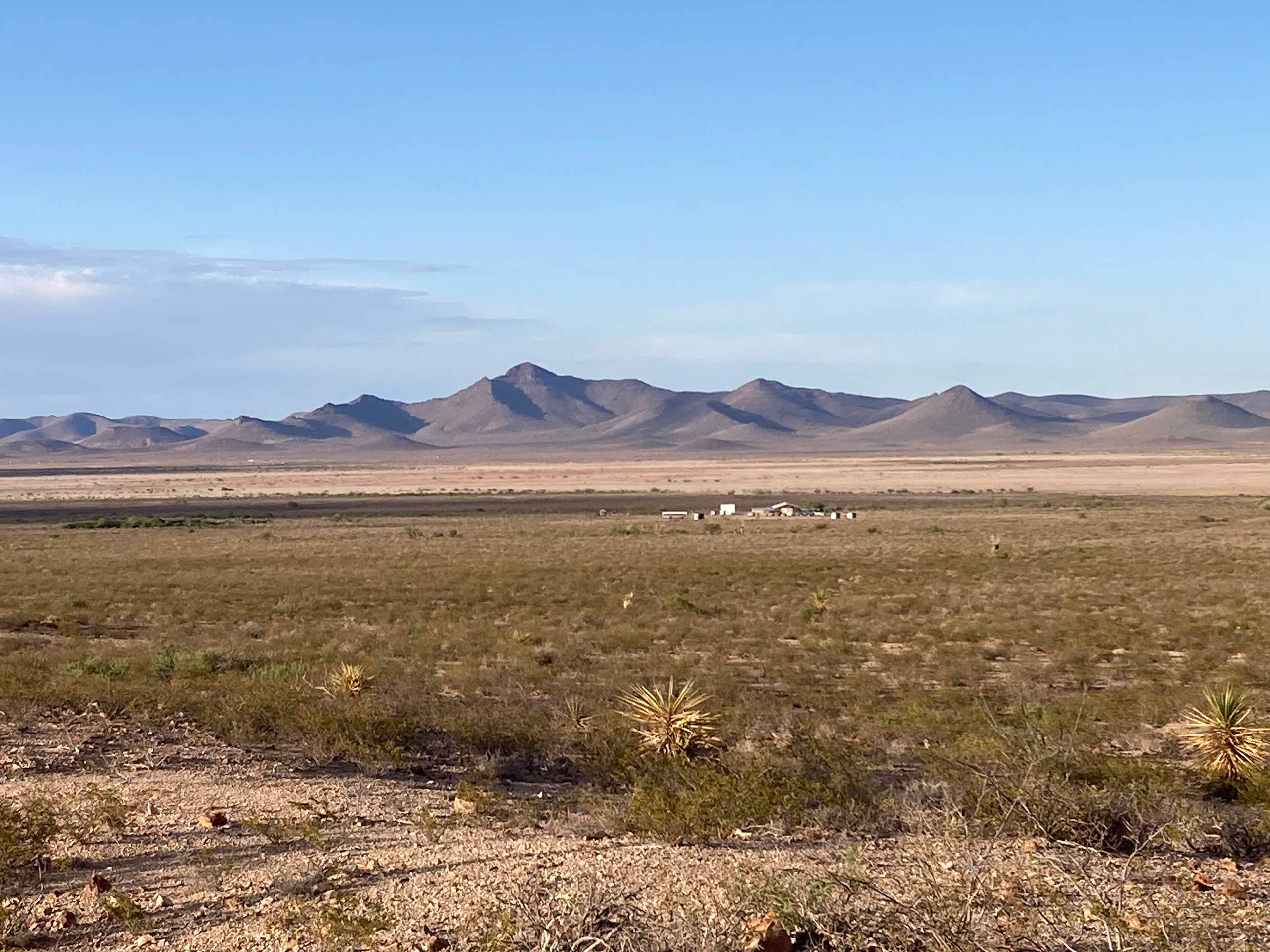 This is the view of the property from the hills behind.