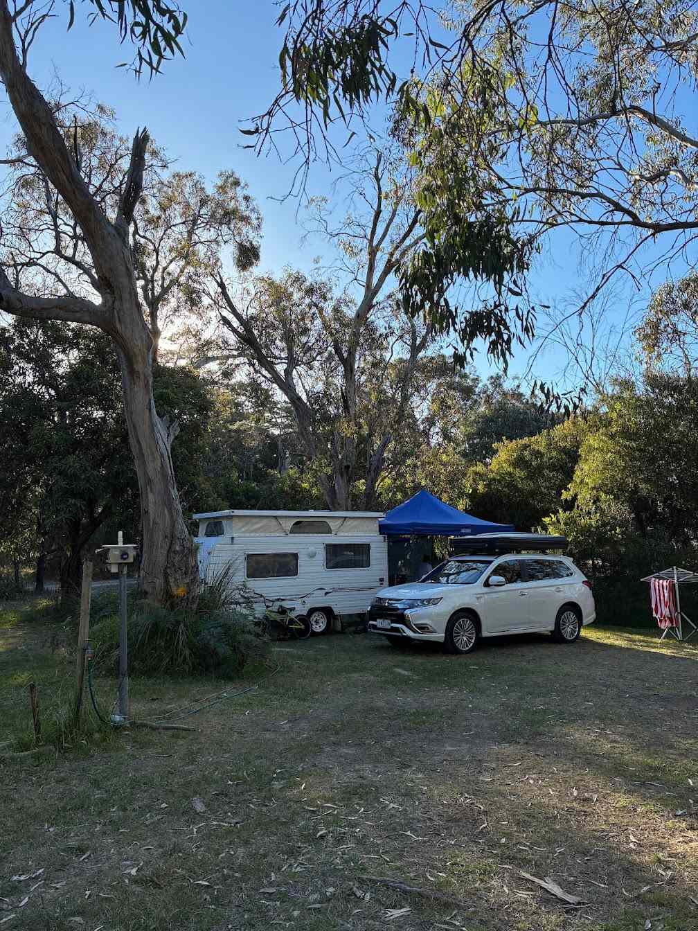 tent for trailer Tan/Brown Trim
