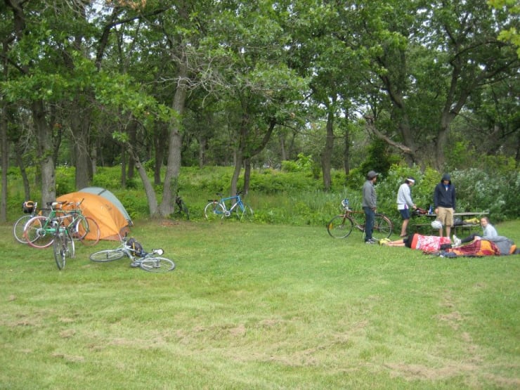 Bike camping. 