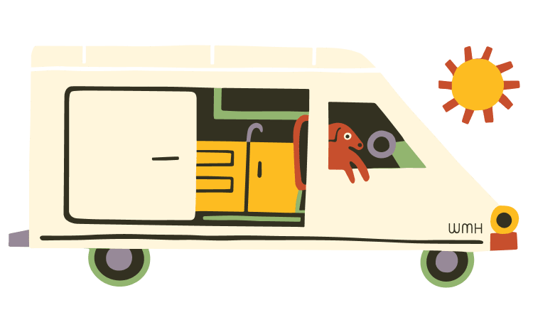 illustration of a campervan