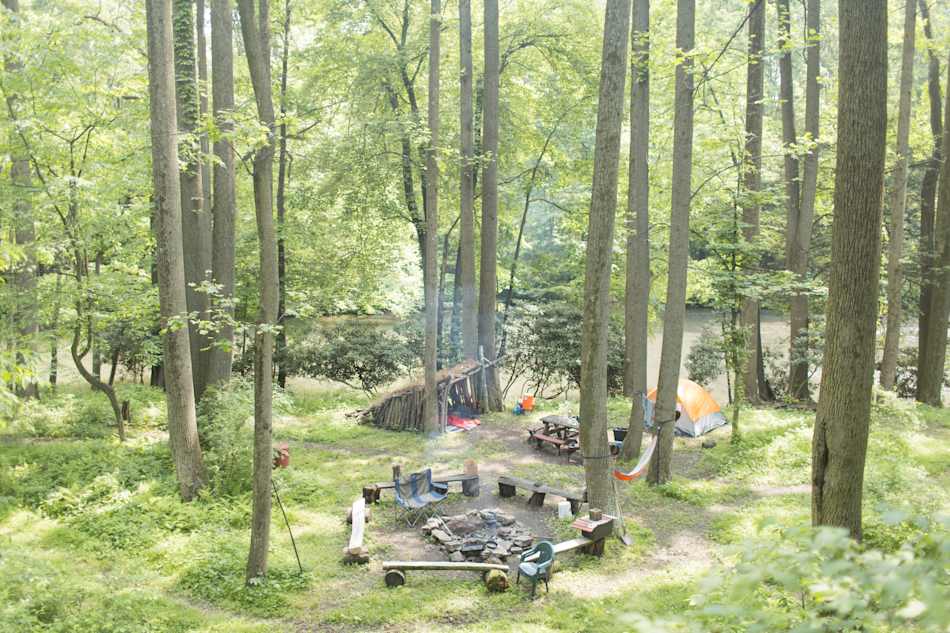 The view of site 1 from the top of the path.