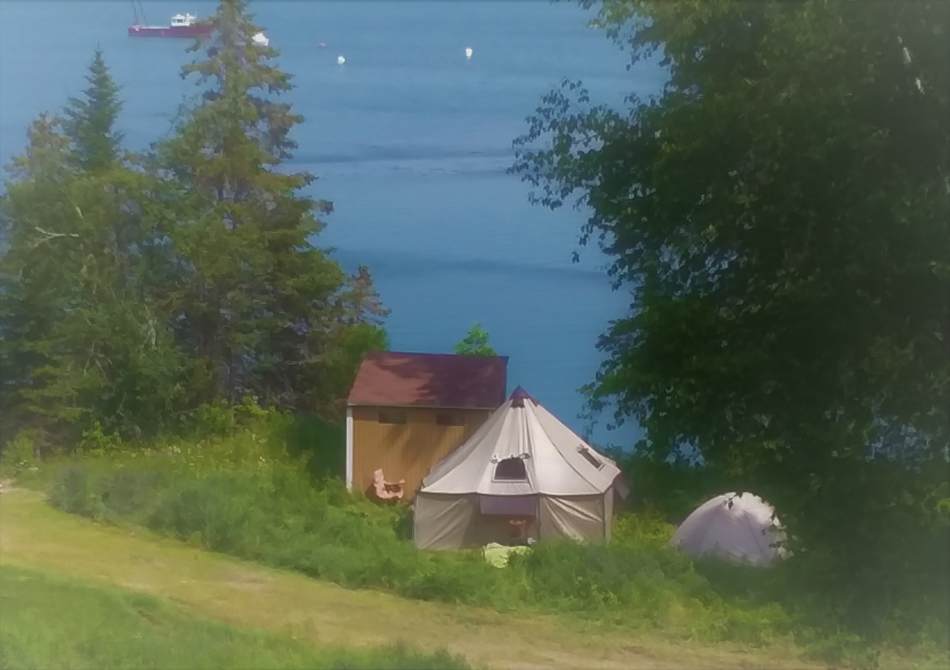 Site 3. A view to Elmer's Cove. (Click on underlined: "The Image" to see the photo.