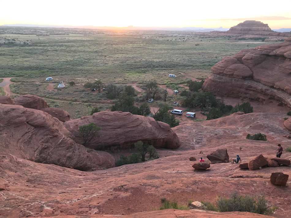 Sunset from the rocks above the camp