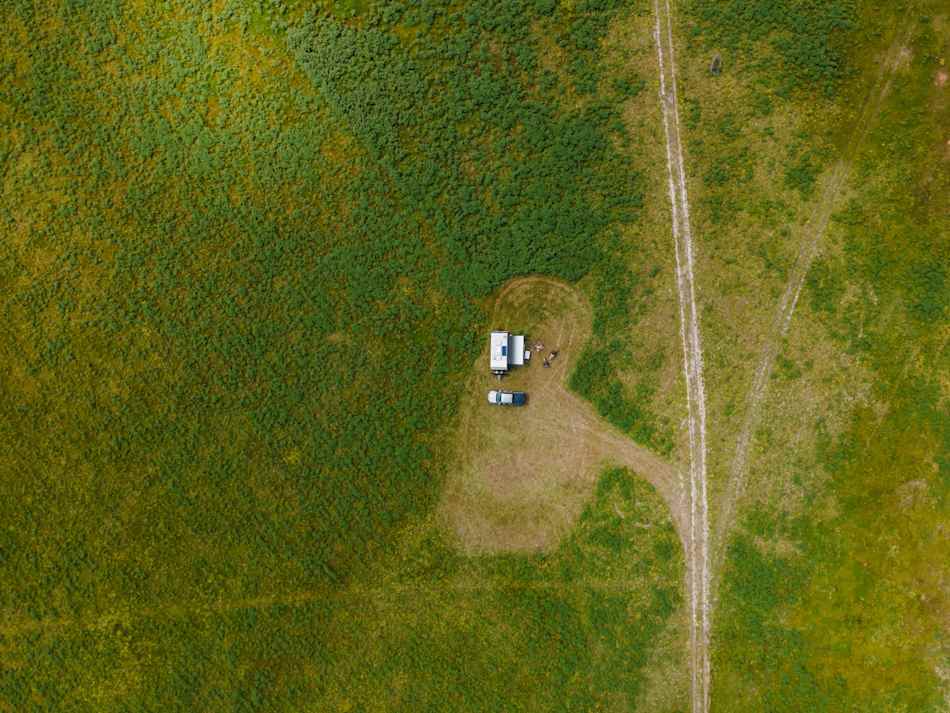 Topdown of the camp site