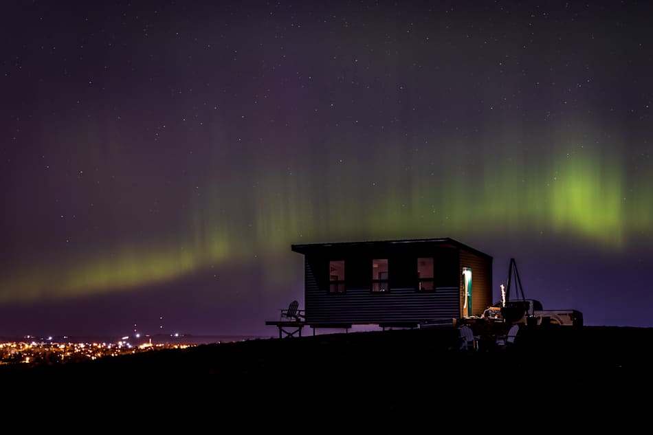 Catch a glimpse of the dancing lights out in the wide open prairie skies