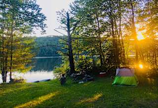 Maine Lakeside Wooded Tent Camping