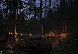 Enchanted Campsite over the stream