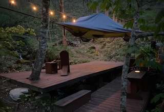 Enchanted Campsite over the stream